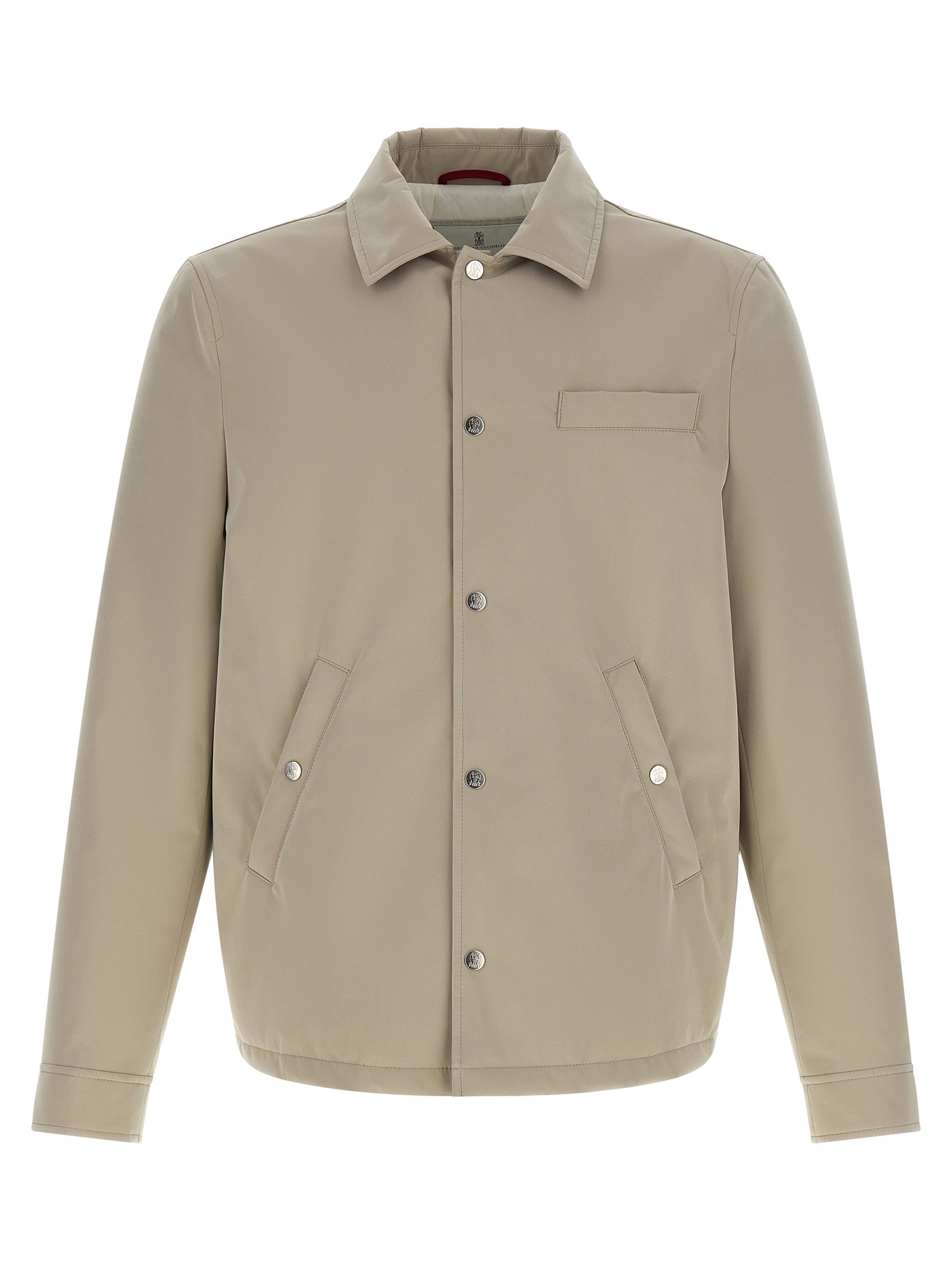 Brunello Cucinelli Gray Polyester Full-Length Men's Jacket