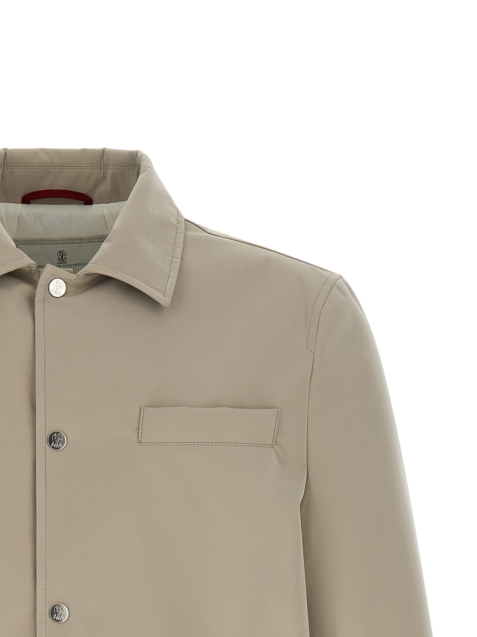 Brunello Cucinelli Gray Polyester Full-Length Men's Jacket