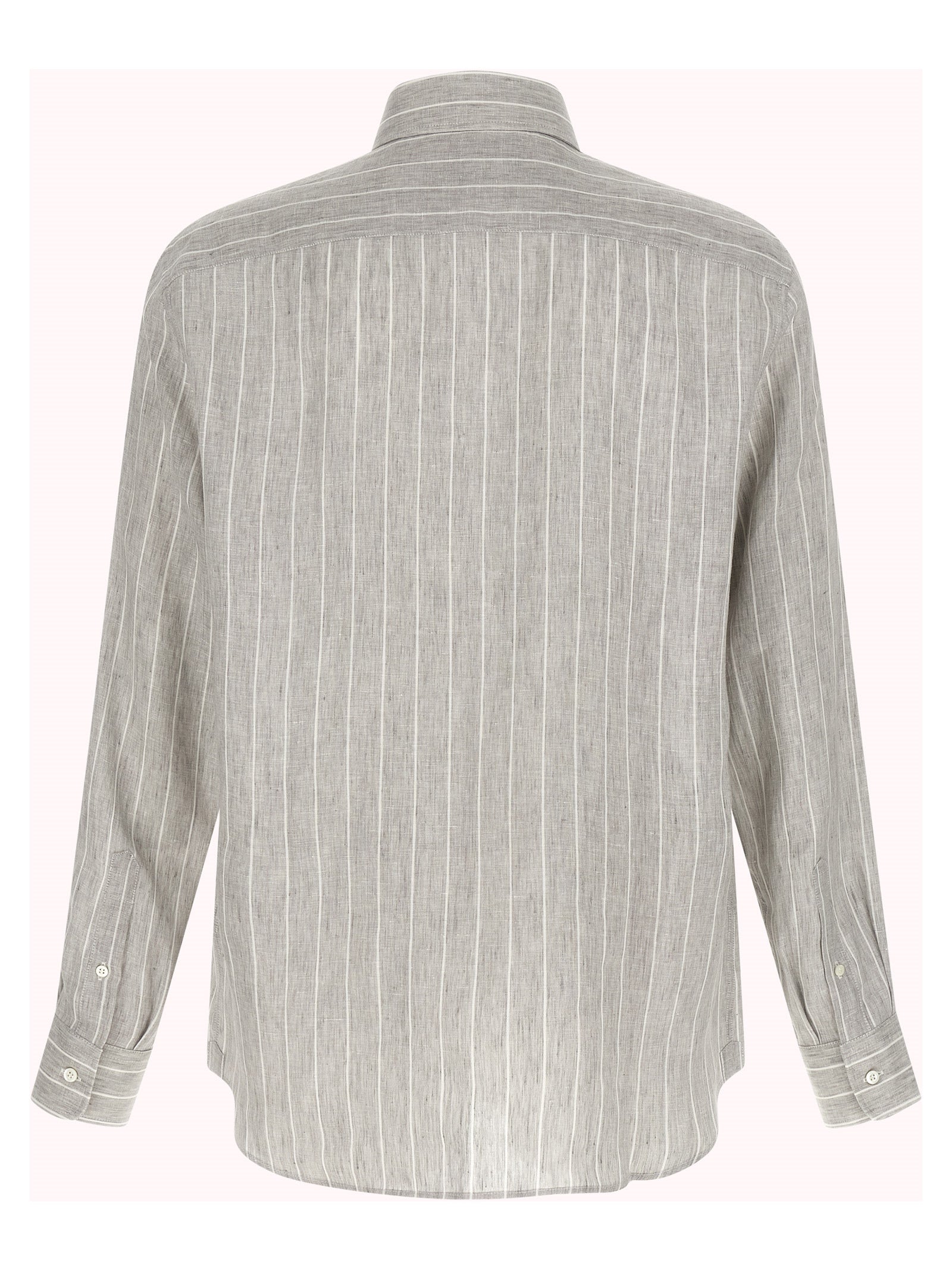 Brunello Cucinelli Gray Linen Men's Blouse