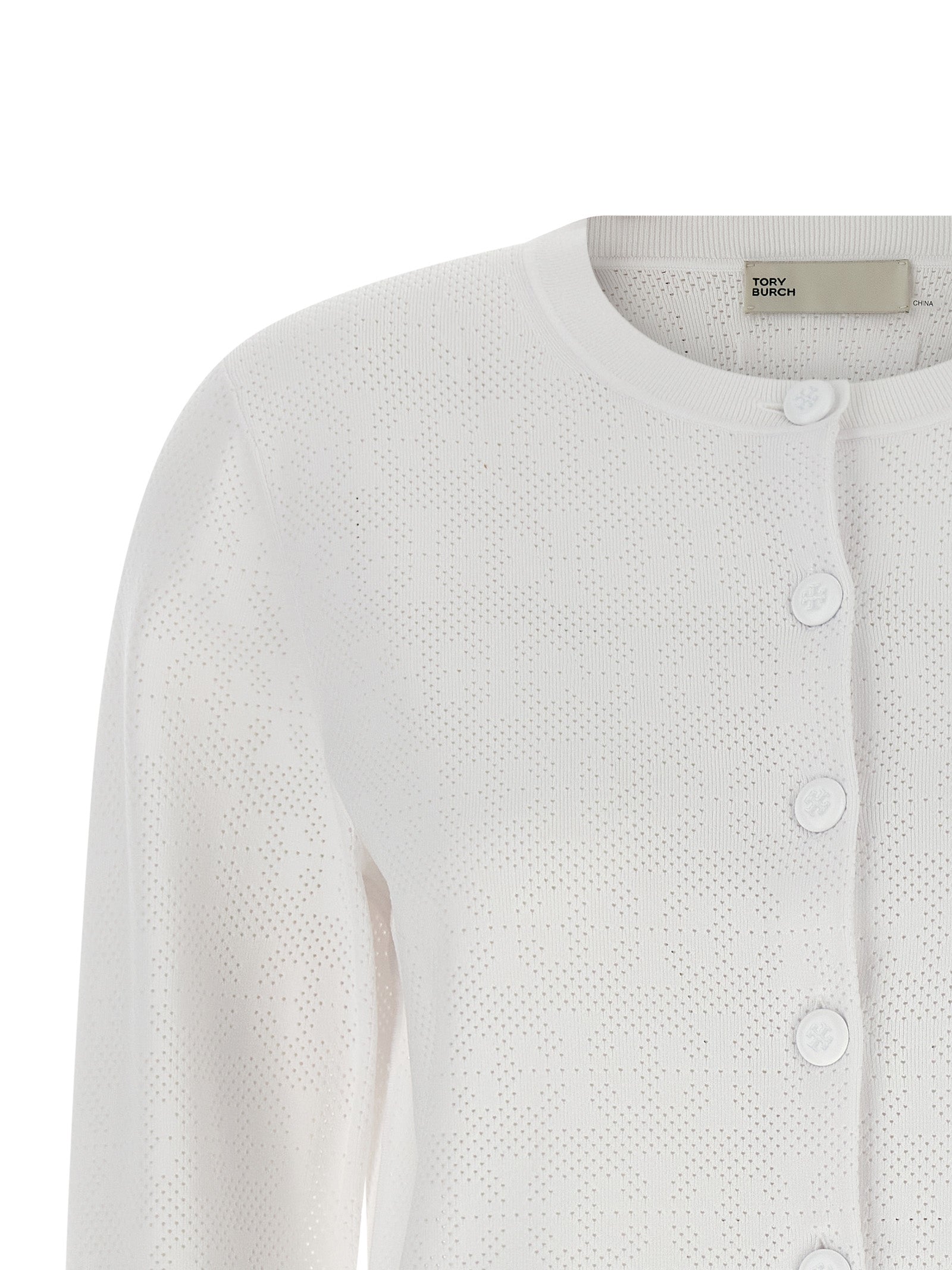 Tory Burch White Viscose Women's Cardigan