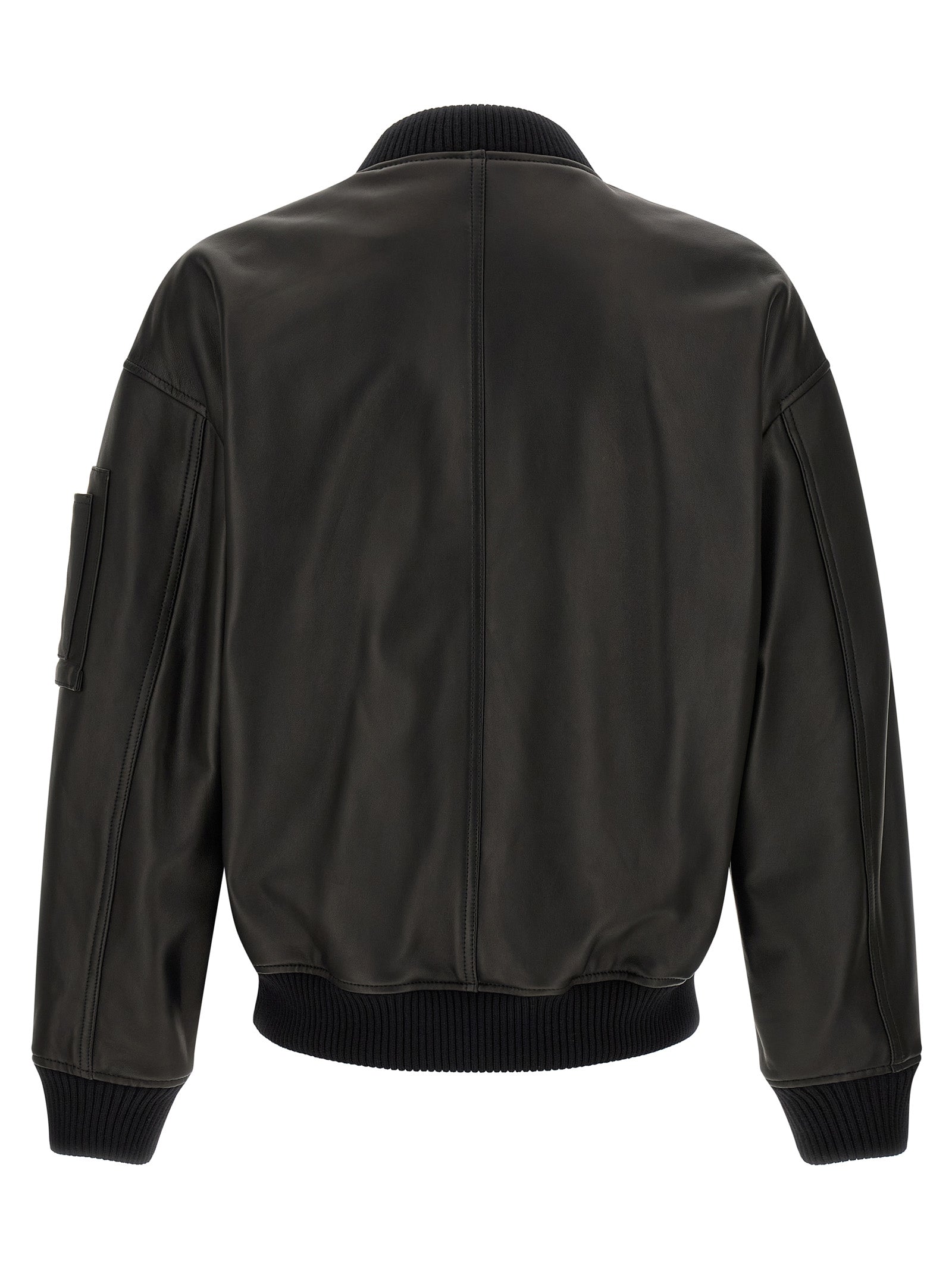 Dsquared² Black Leather Leather Men's Jacket
