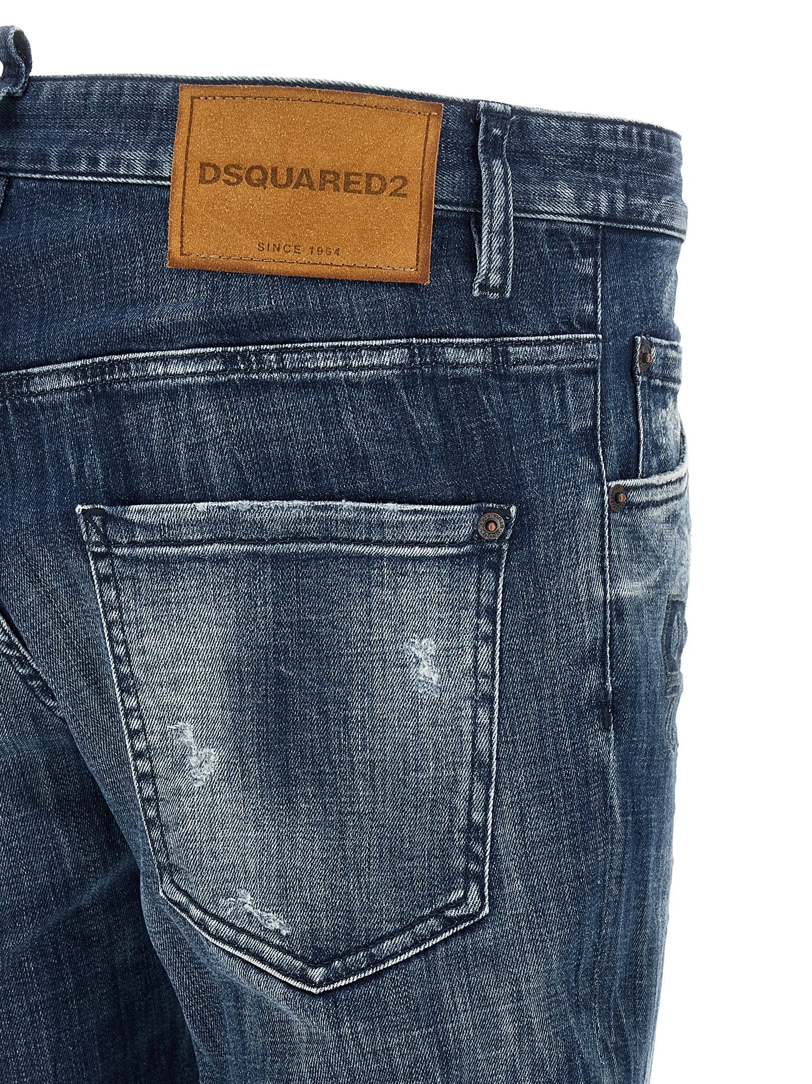 Dsquared² Blue Cotton Relaxed Fit Men's Jeans