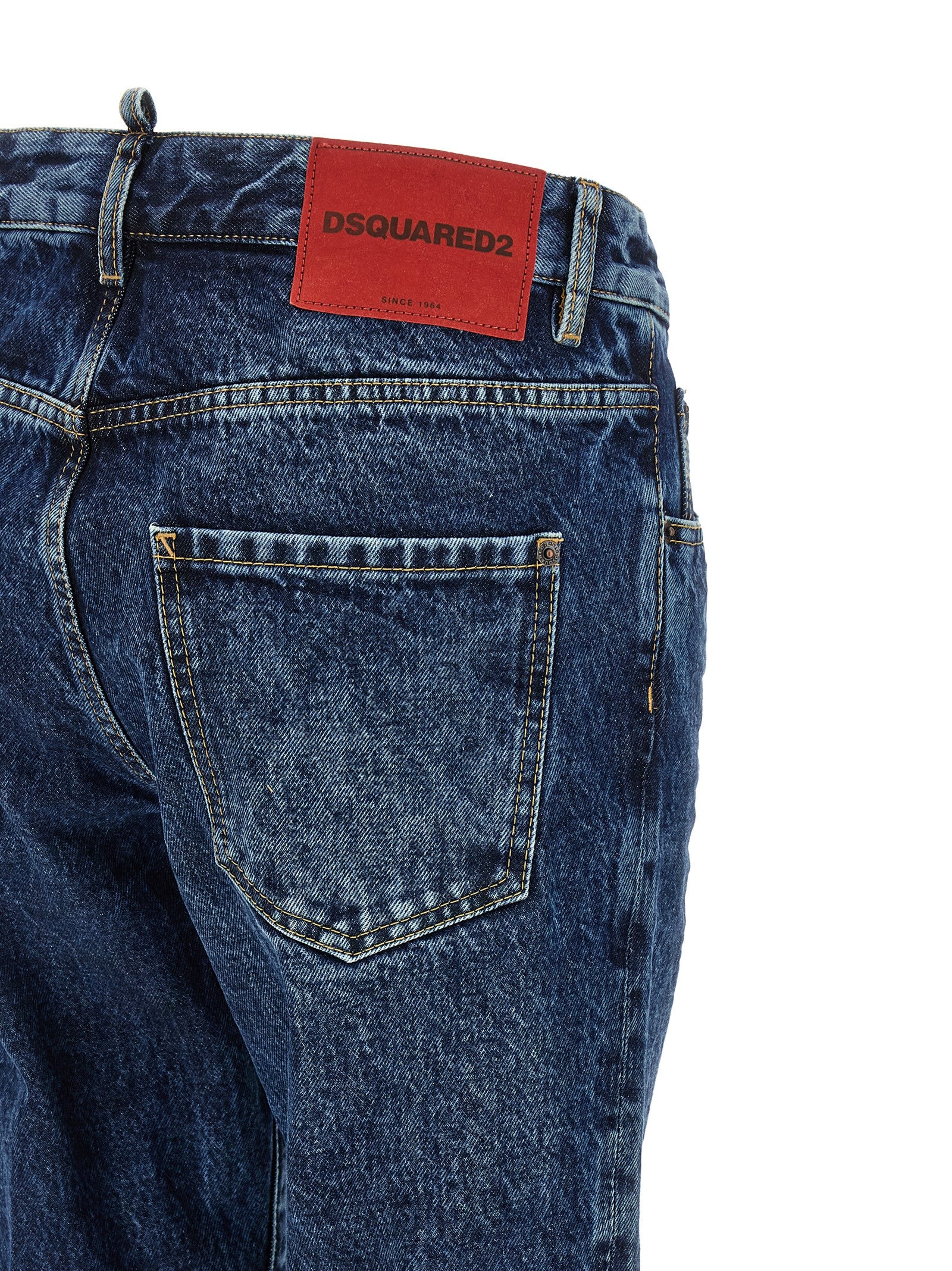Dsquared² Blue Cotton Straight-Leg Women's Jeans