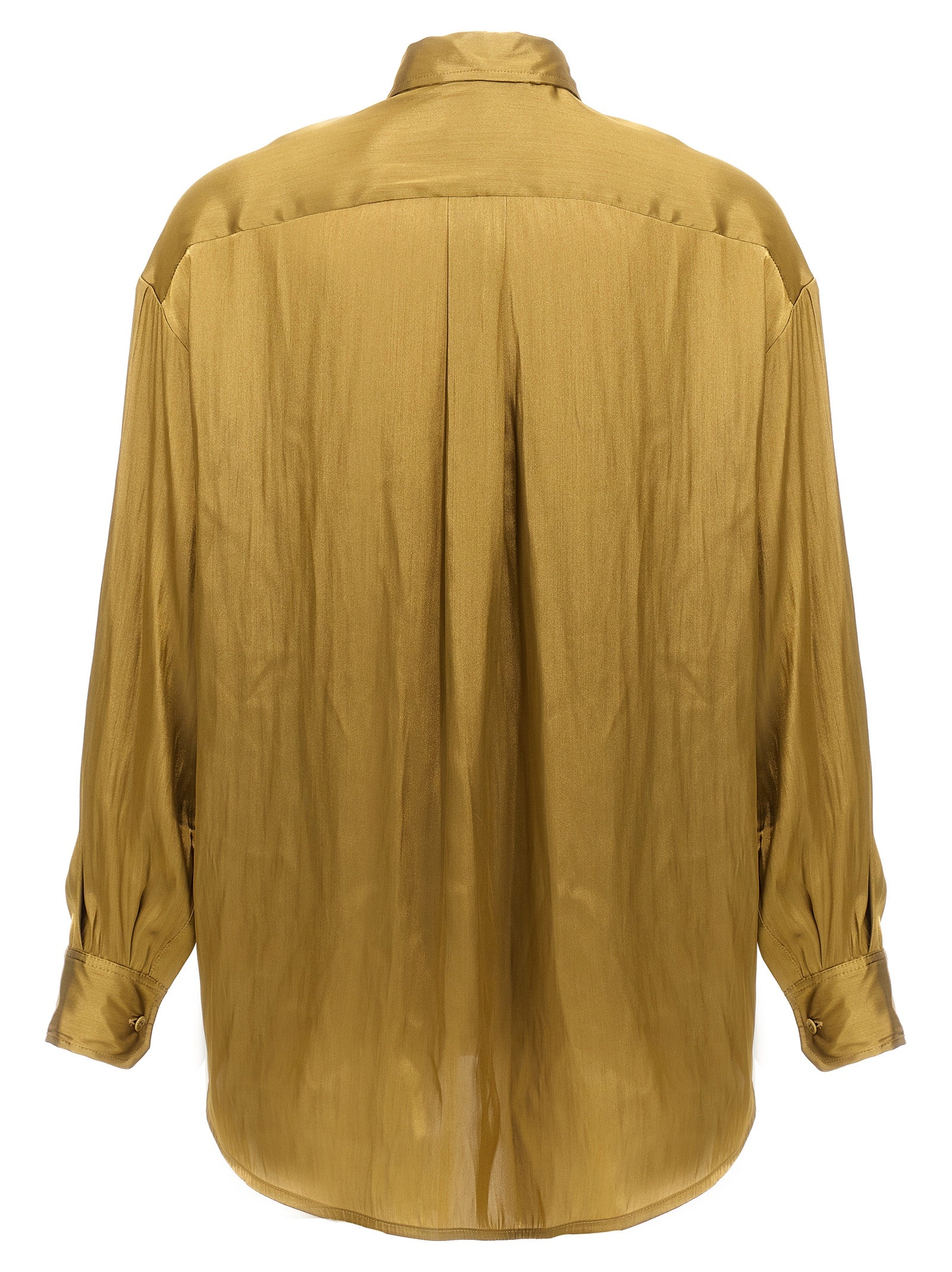 NUDE Gold Polyester Women's Blouse