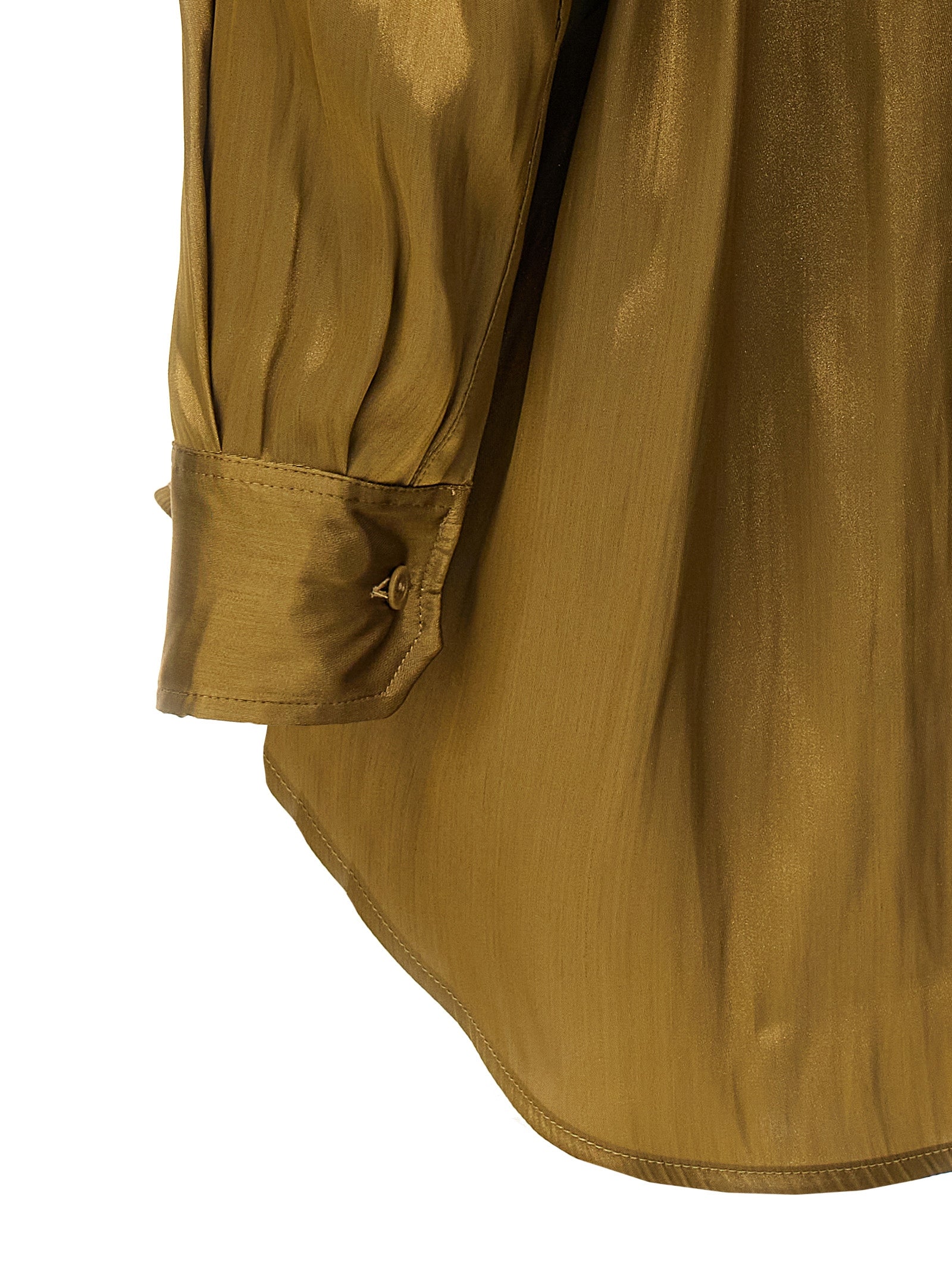 NUDE Gold Polyester Women's Blouse