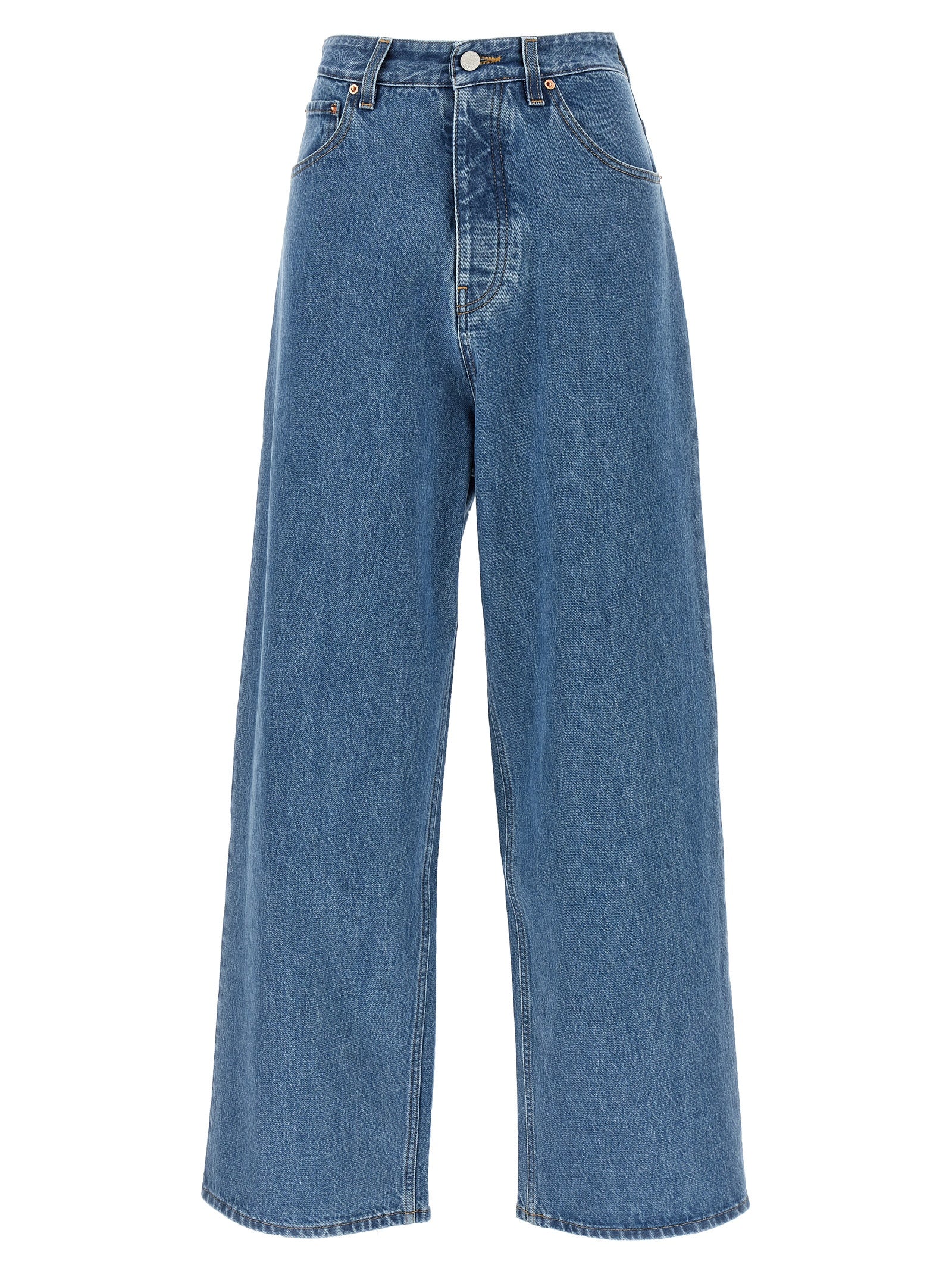 Vetements Blue Cotton Relaxed Fit Women's Jeans