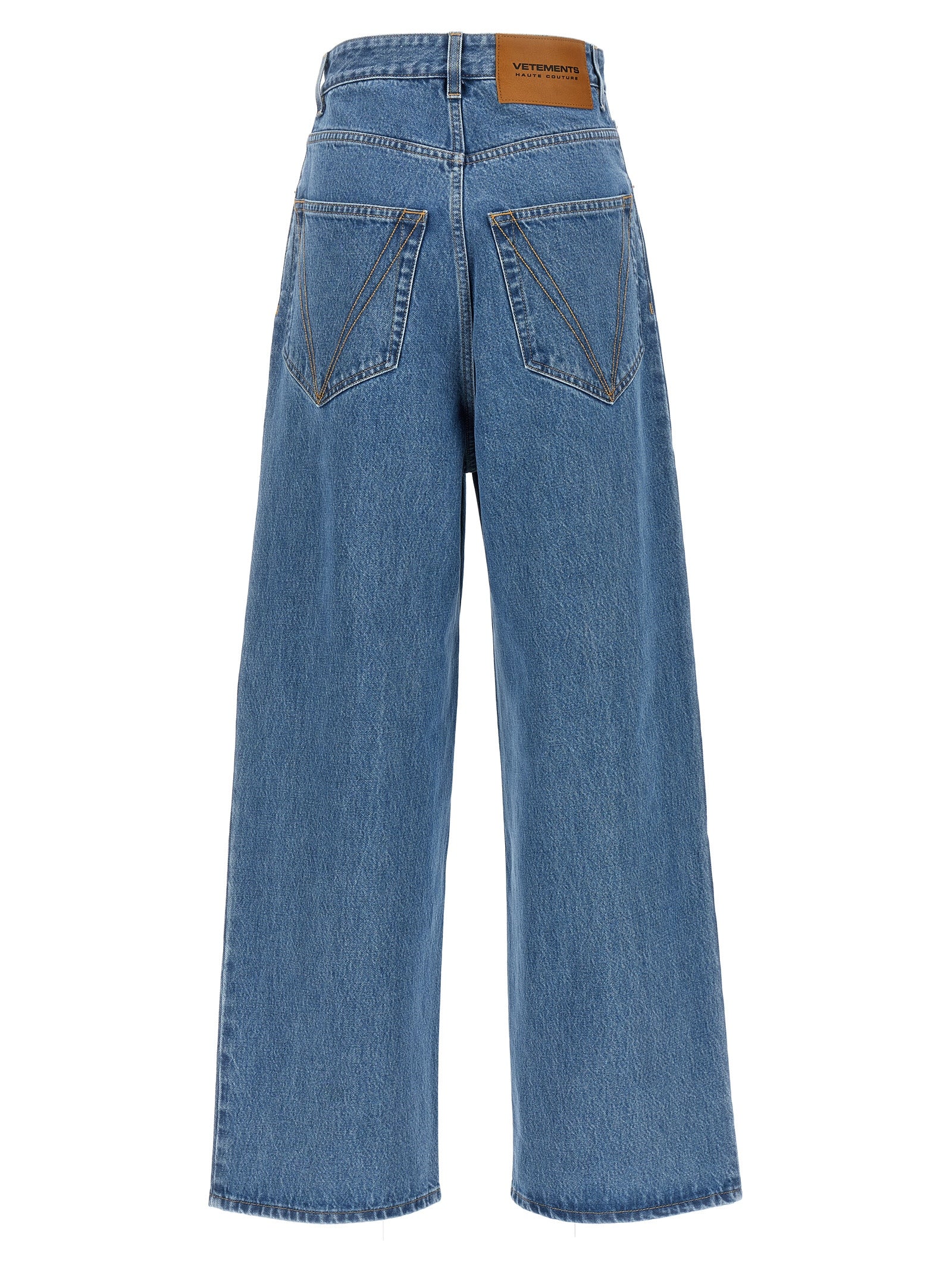 Vetements Blue Cotton Relaxed Fit Women's Jeans