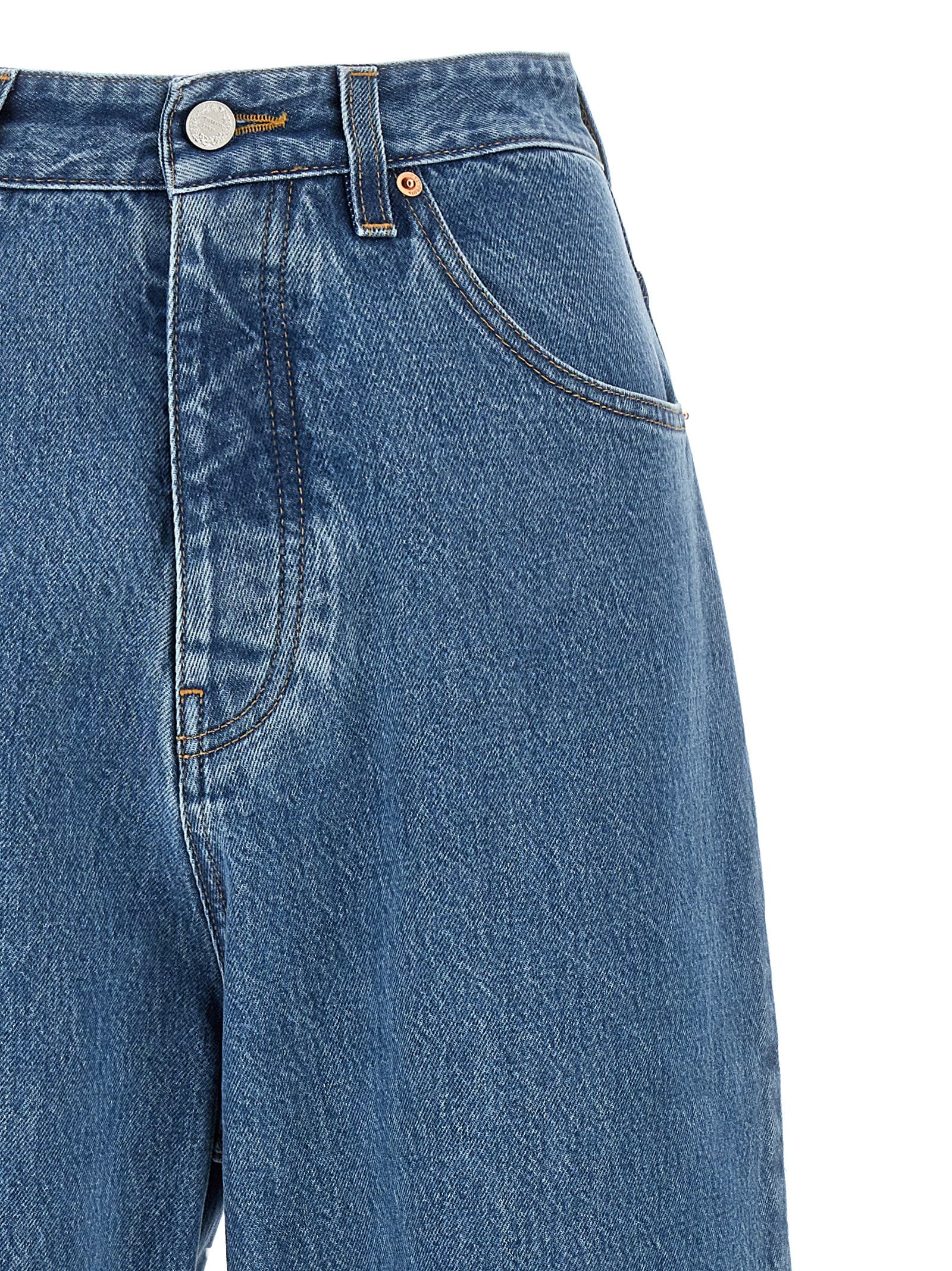 Vetements Blue Cotton Relaxed Fit Women's Jeans