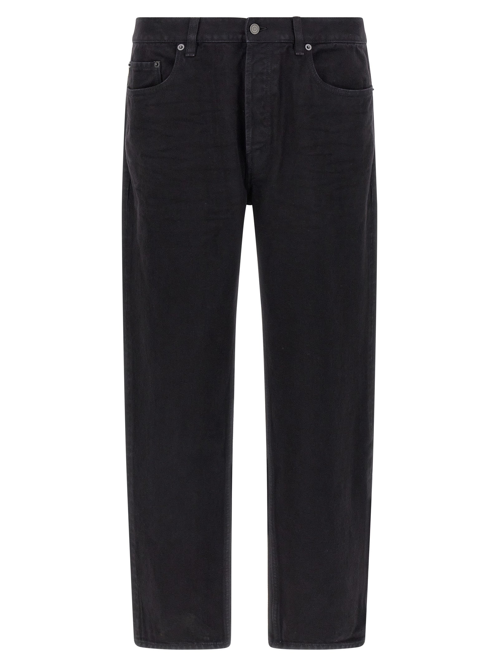 Saint Laurent Black Cotton Straight-Leg Men's Jeans