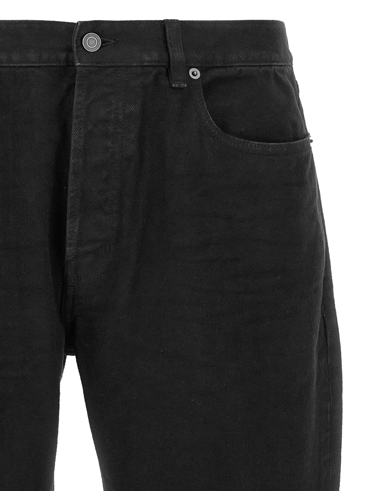 Saint Laurent Black Cotton Straight-Leg Men's Jeans