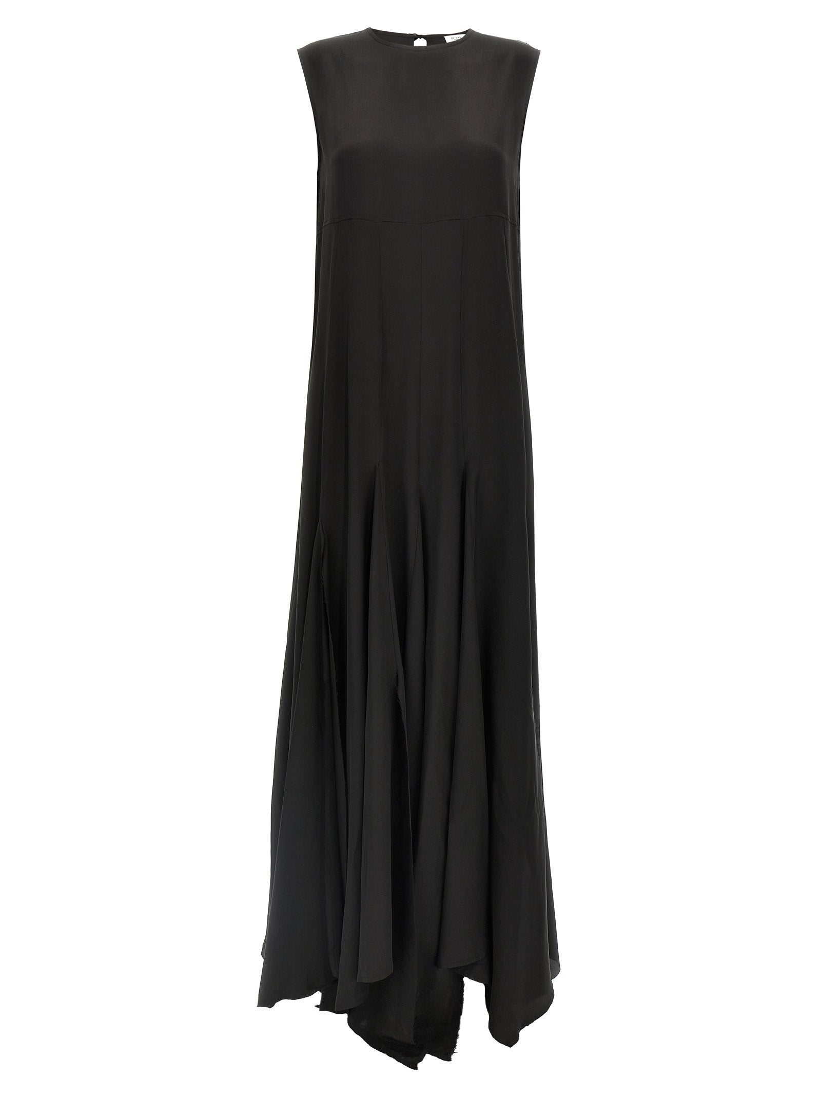 DI.LA3 PARI' Black Silk Long Women's Dress