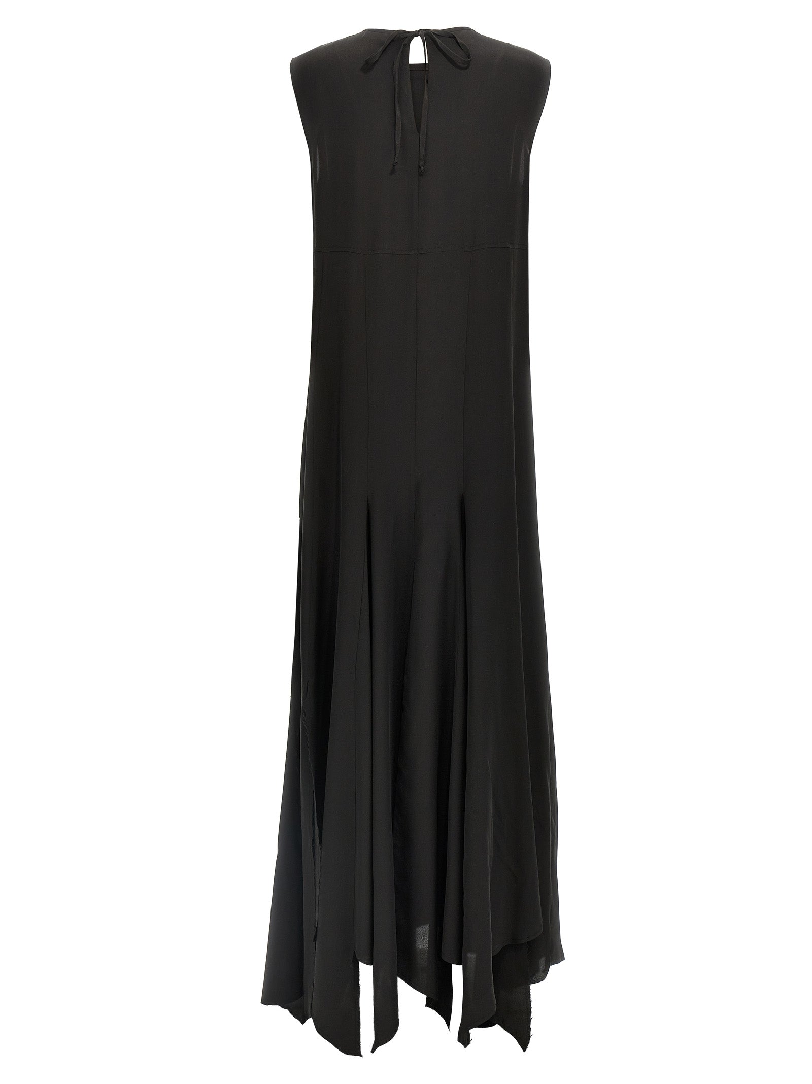 DI.LA3 PARI' Black Silk Long Women's Dress