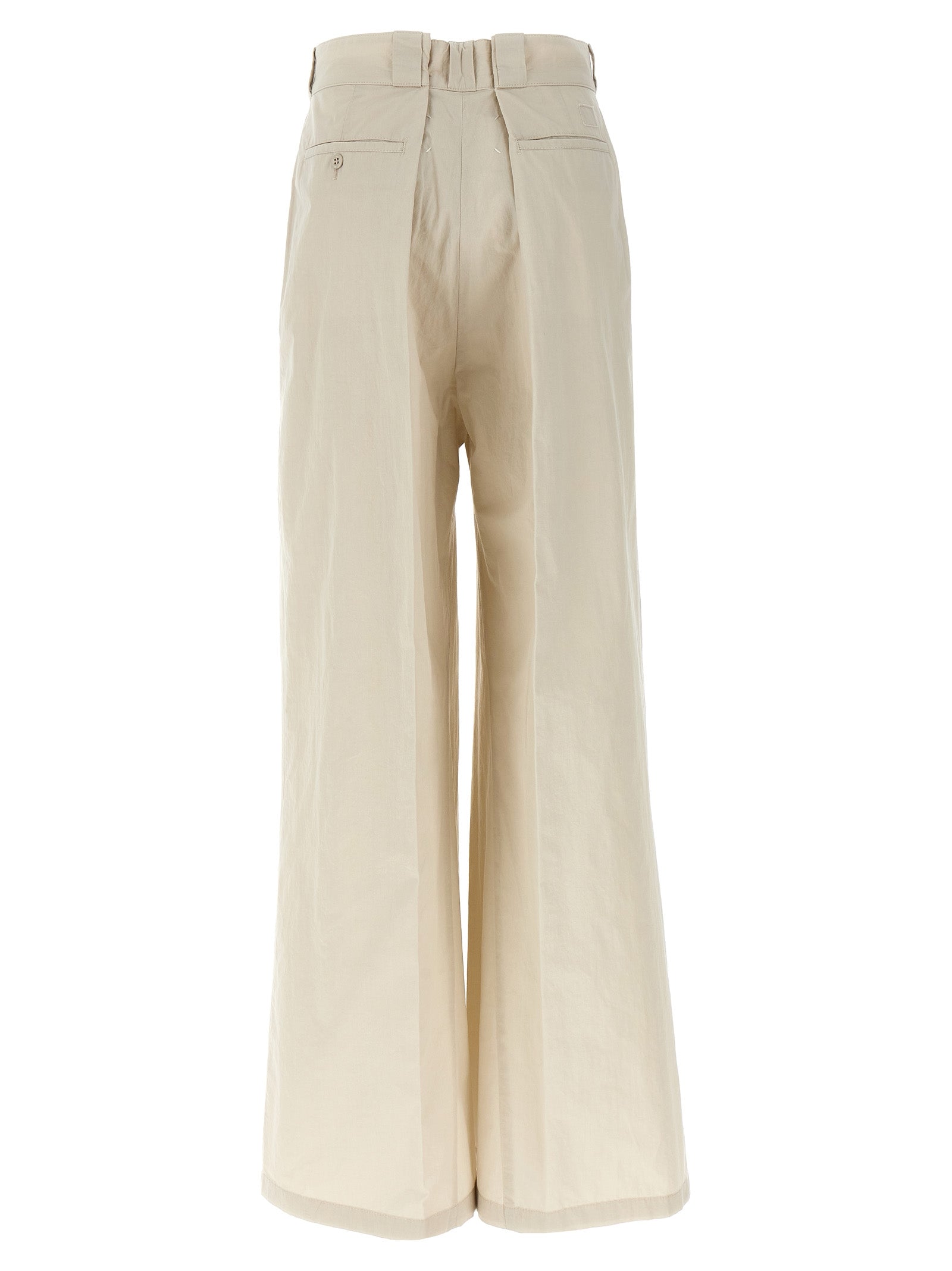 Maison Margiela Beige Cotton Casual Women's Pants