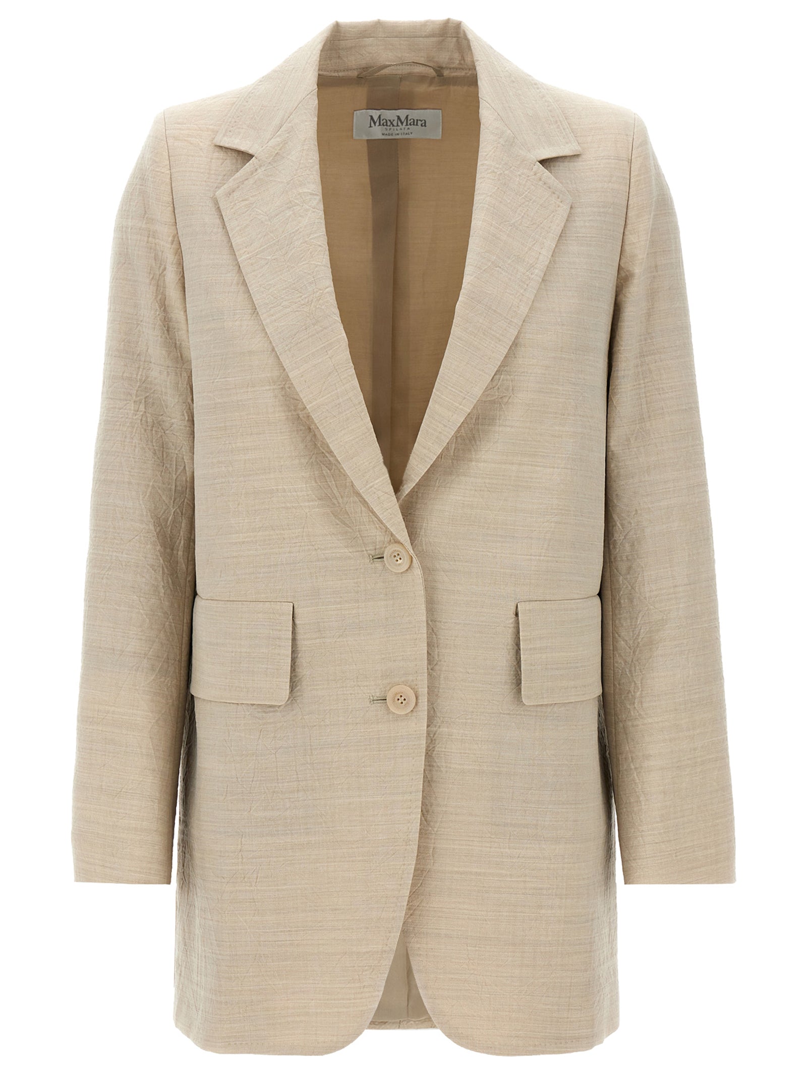 Max Mara Beige Virgin Wool Women's Blazer