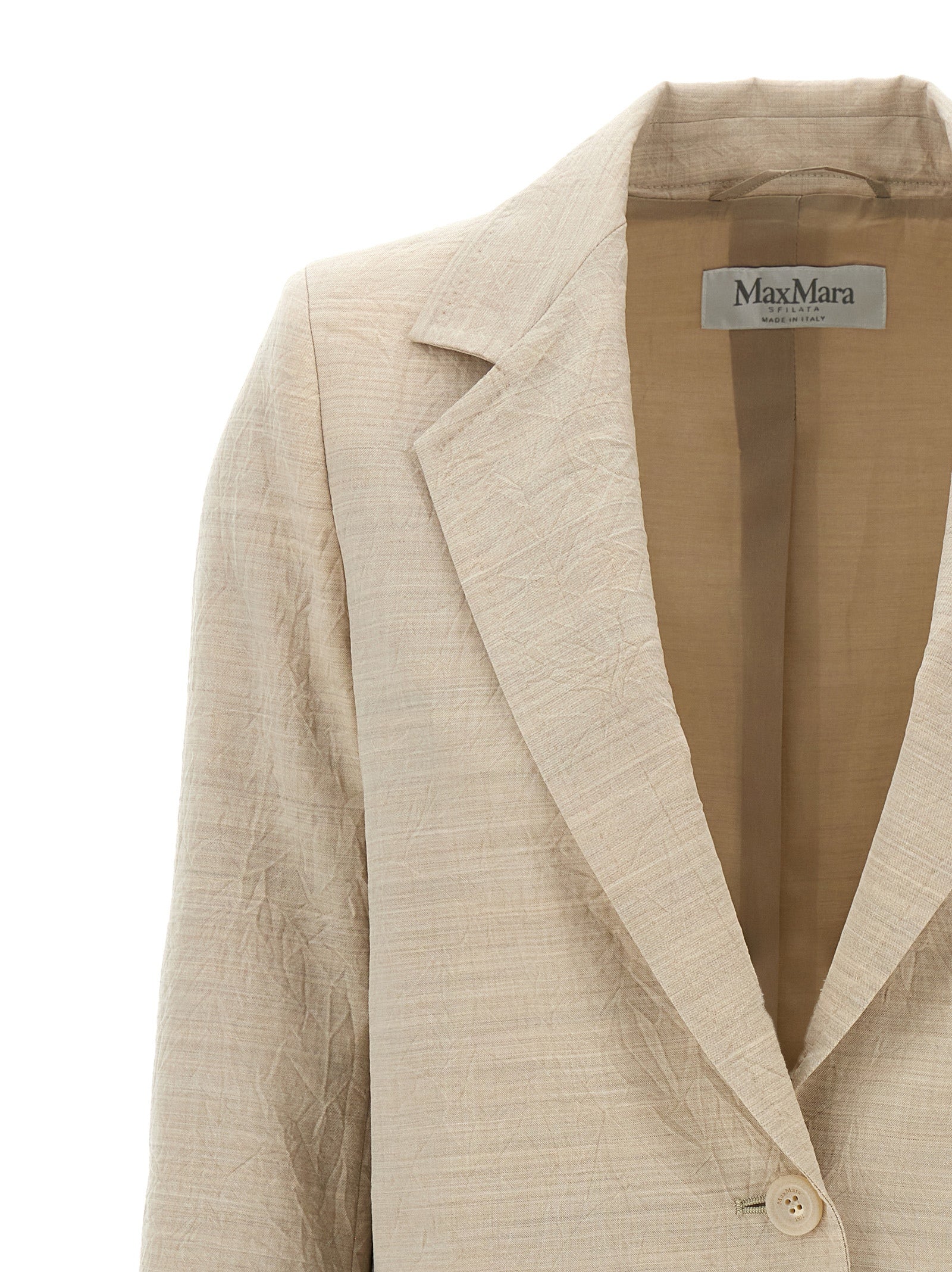 Max Mara Beige Virgin Wool Women's Blazer