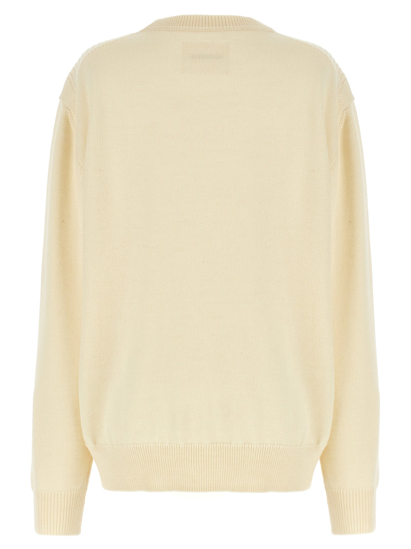 Jil Sander White Wool Men's Cardigan