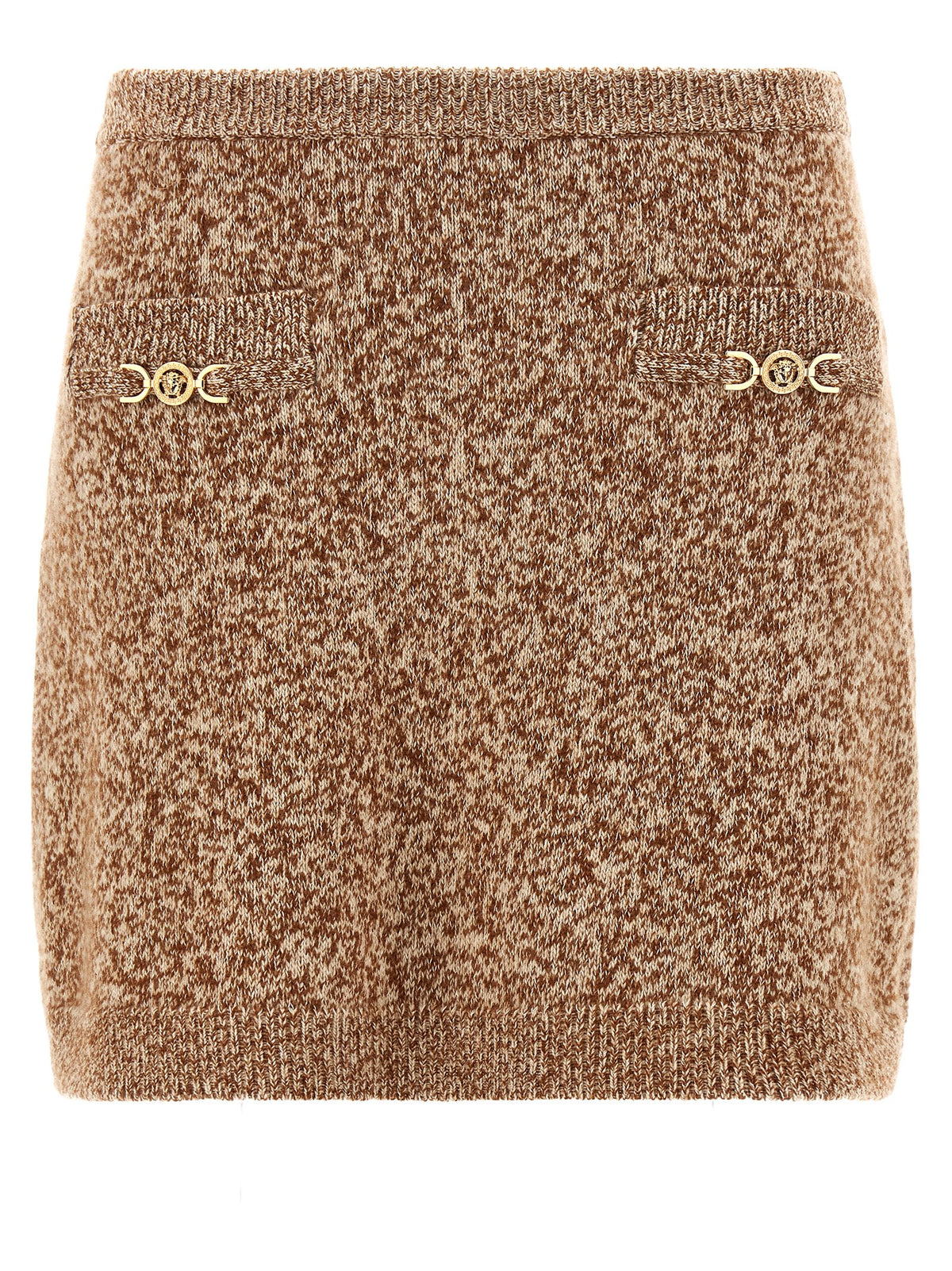 Versace Multicolor Virgin Wool Long Women's Skirt