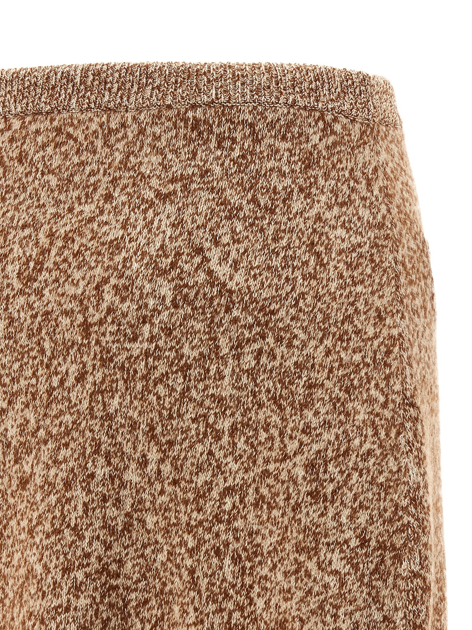 Versace Multicolor Virgin Wool Long Women's Skirt