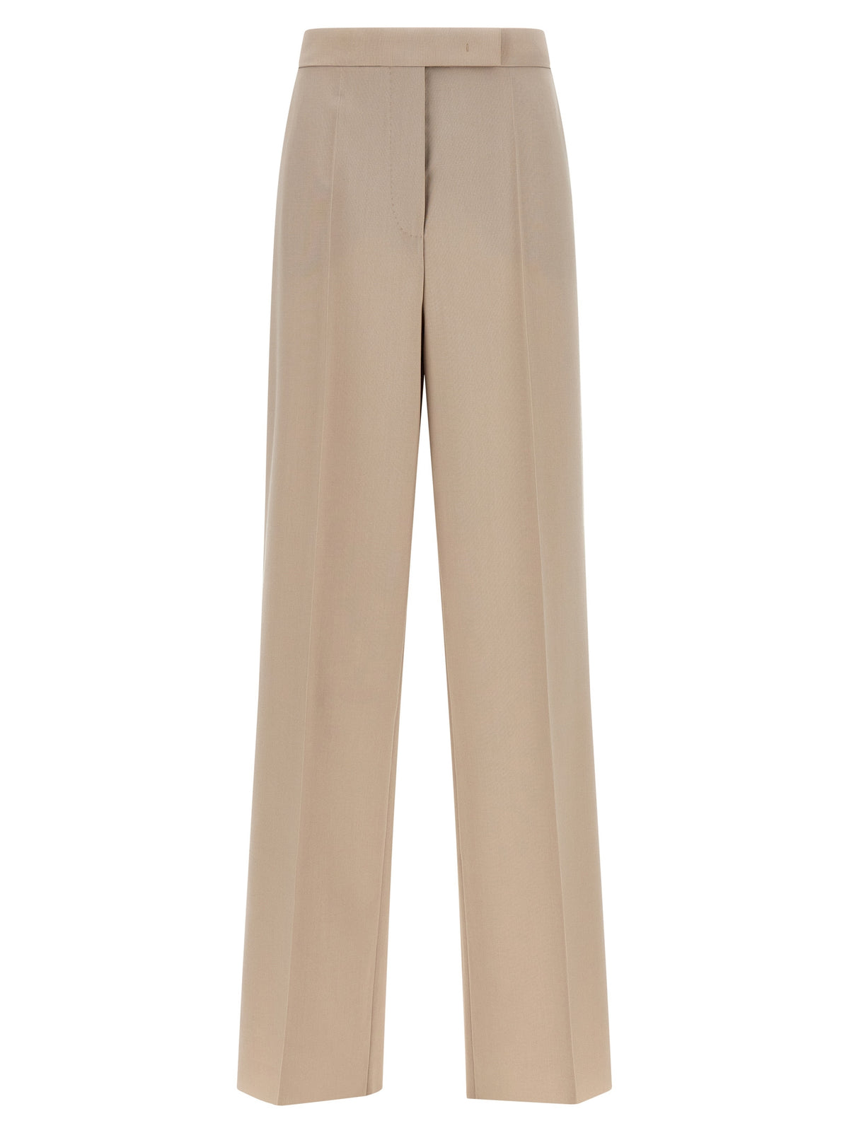 Max Mara Beige Virgin Wool Dress Women's Pants