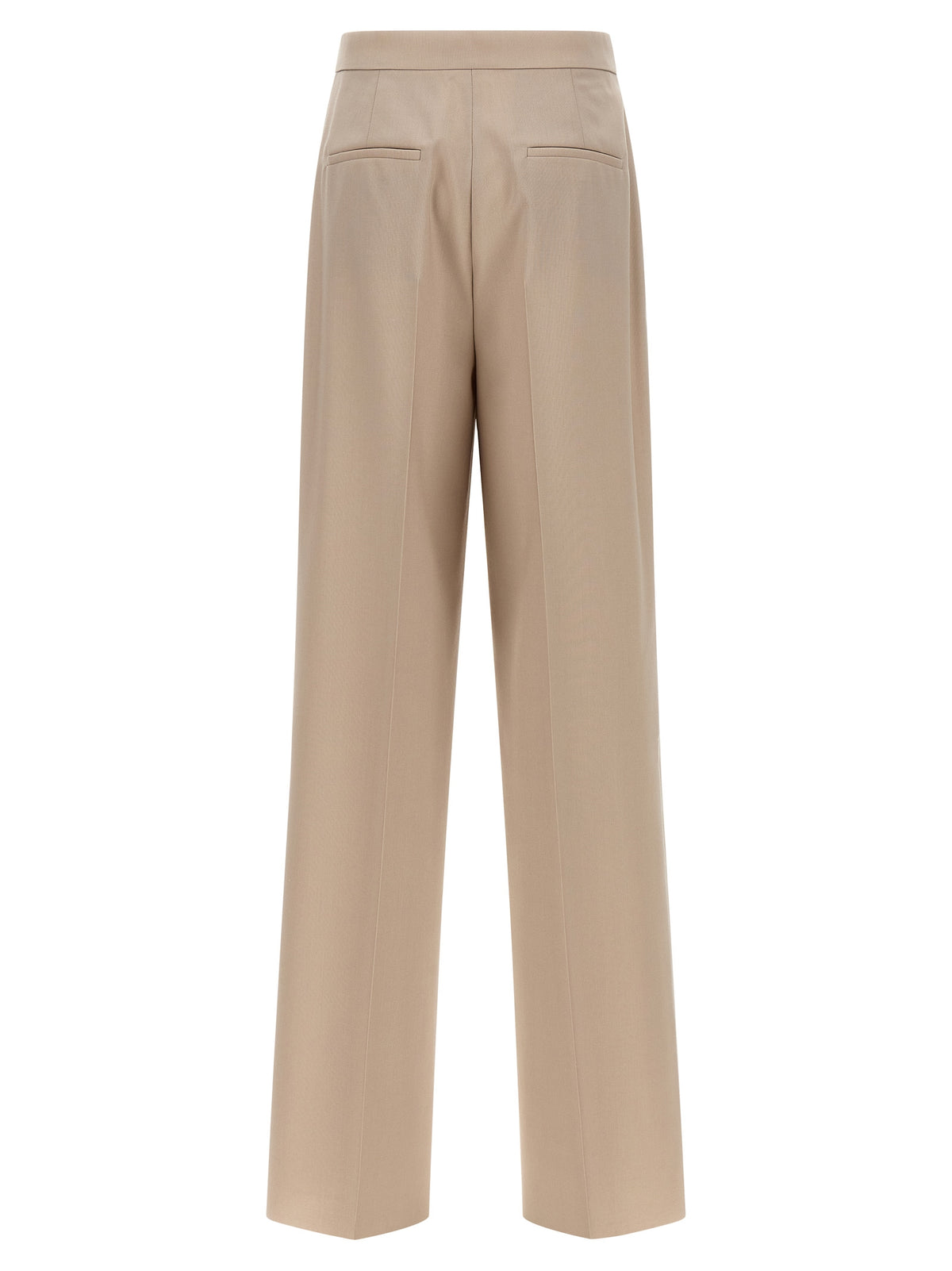 Max Mara Beige Virgin Wool Dress Women's Pants