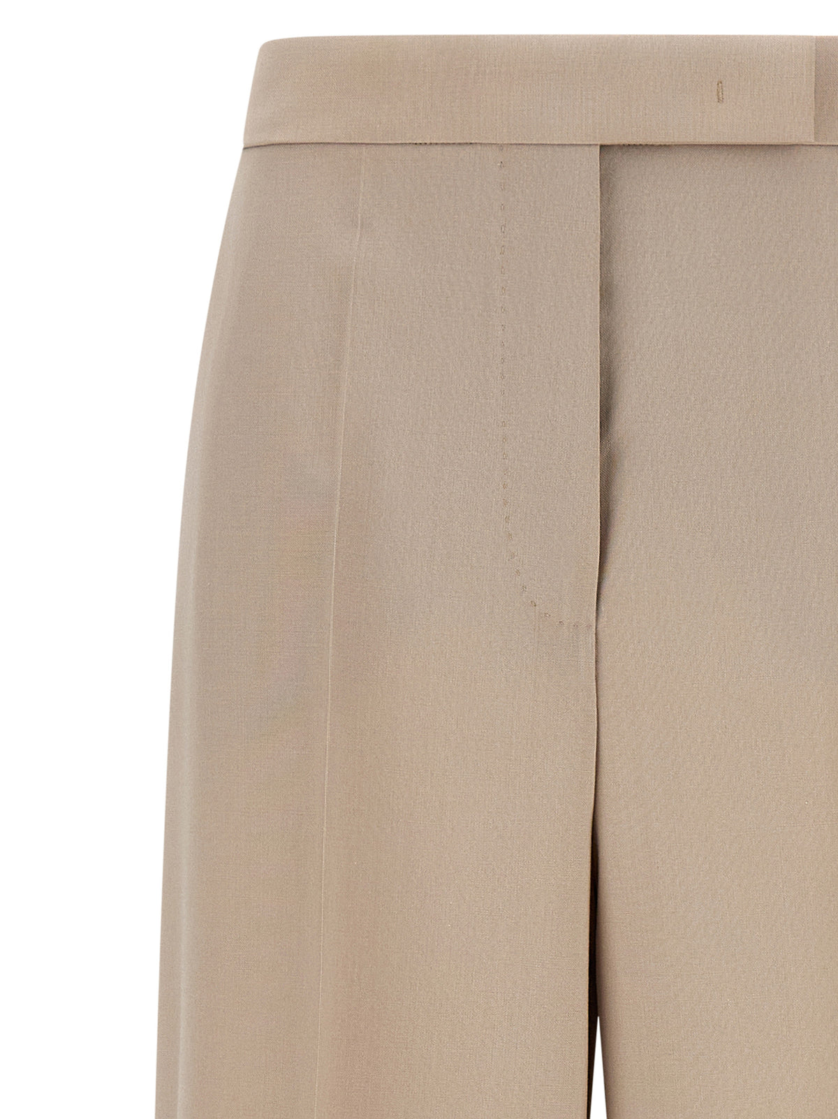 Max Mara Beige Virgin Wool Dress Women's Pants