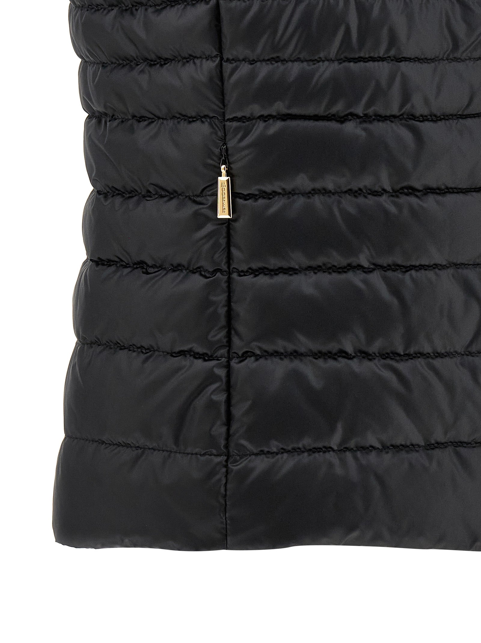 MooRER Black Polyester Sleeveless Women's Jacket