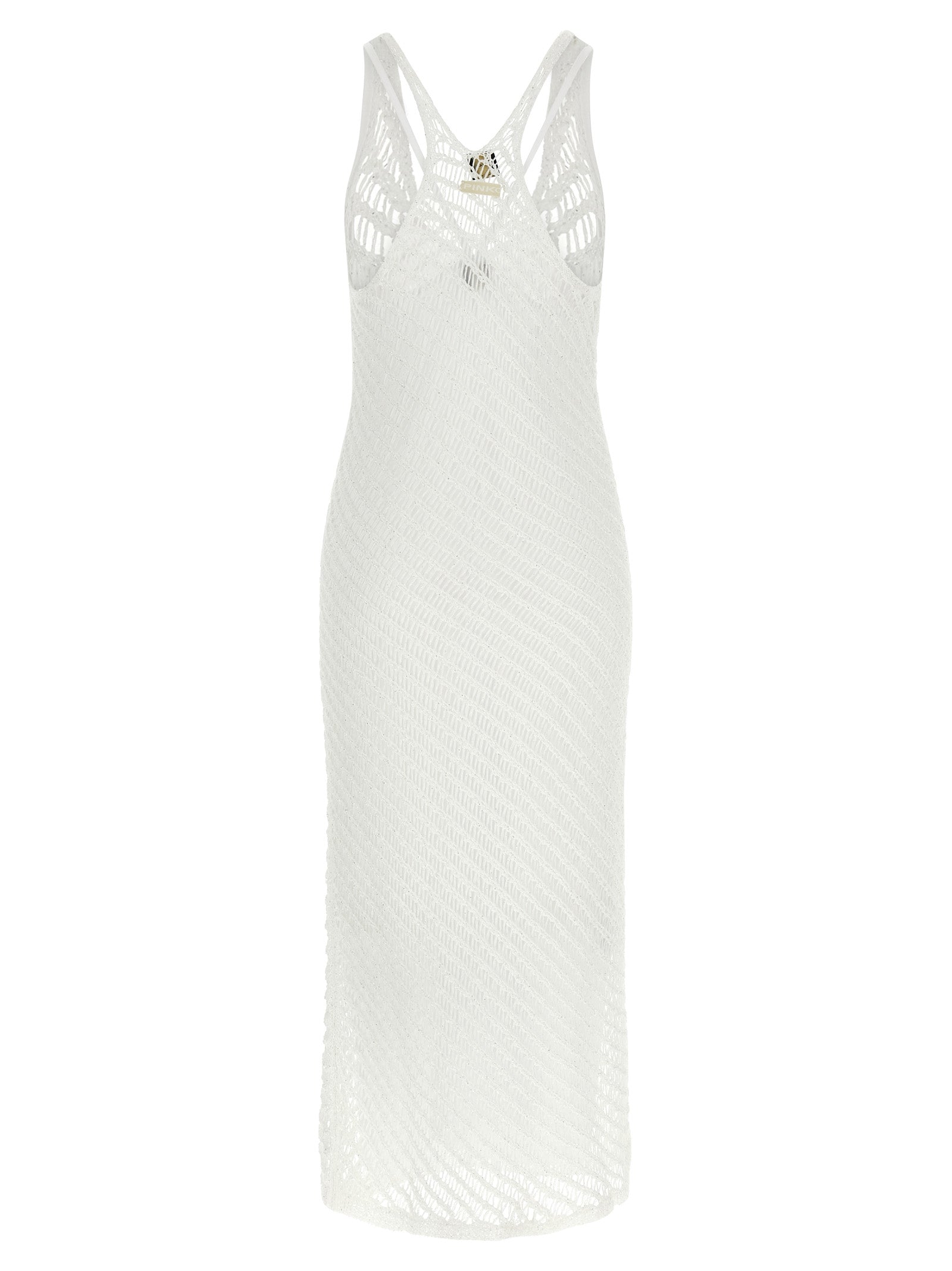 PINKO White Polyester Long Women's Dress
