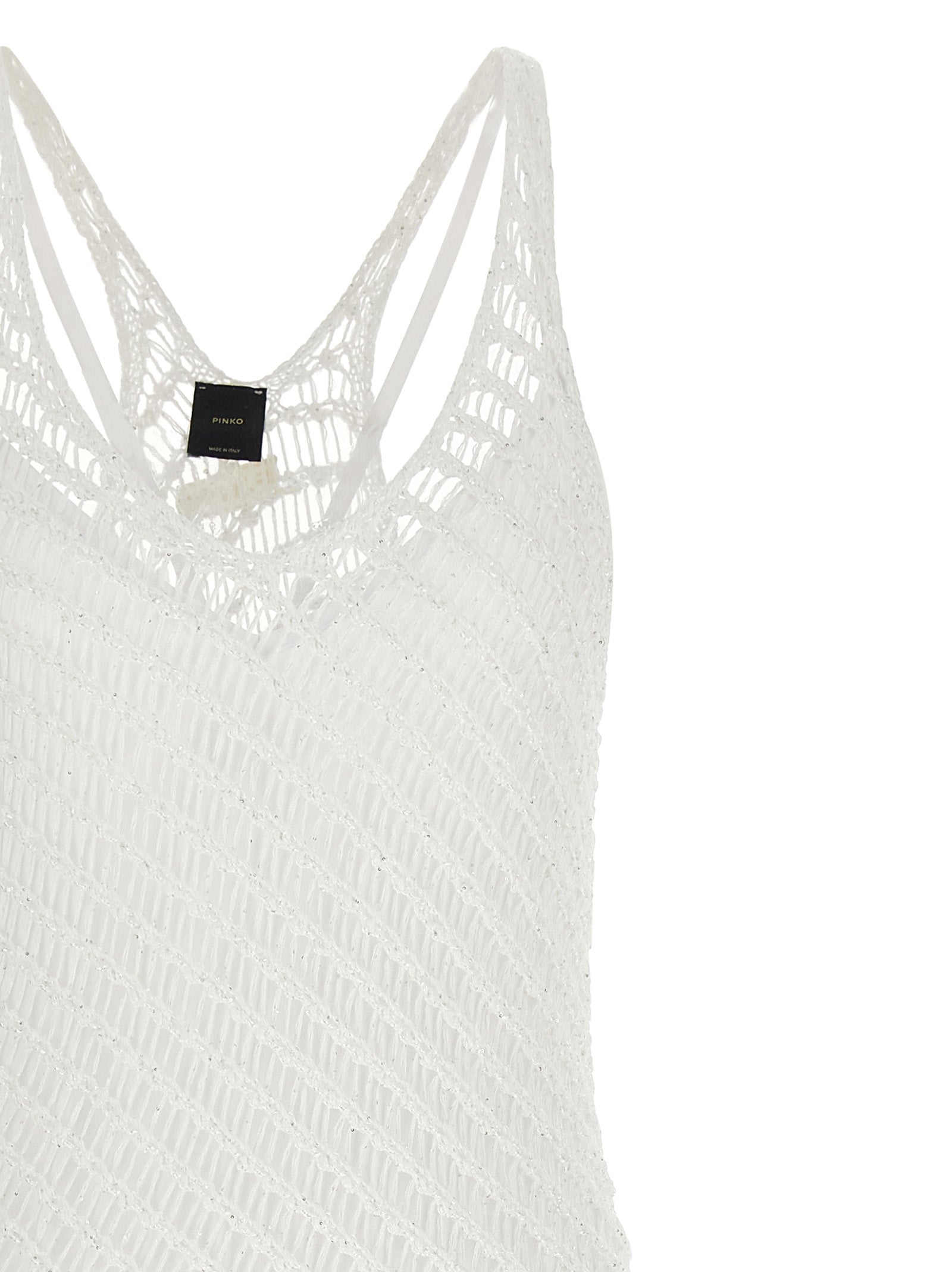 PINKO White Polyester Long Women's Dress