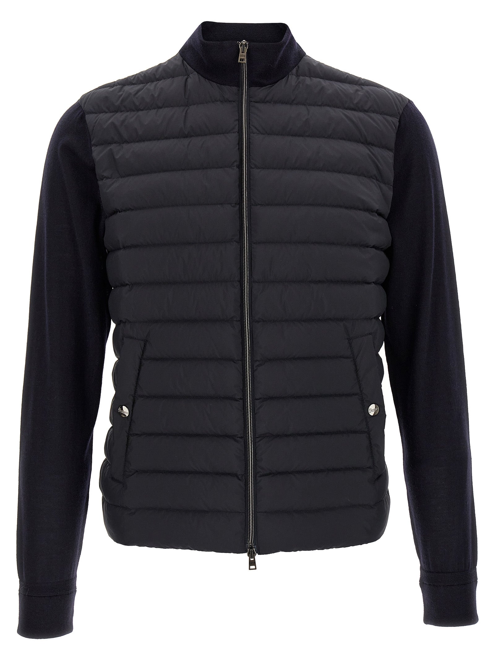 Herno Blue Virgin Wool Men's Cardigan