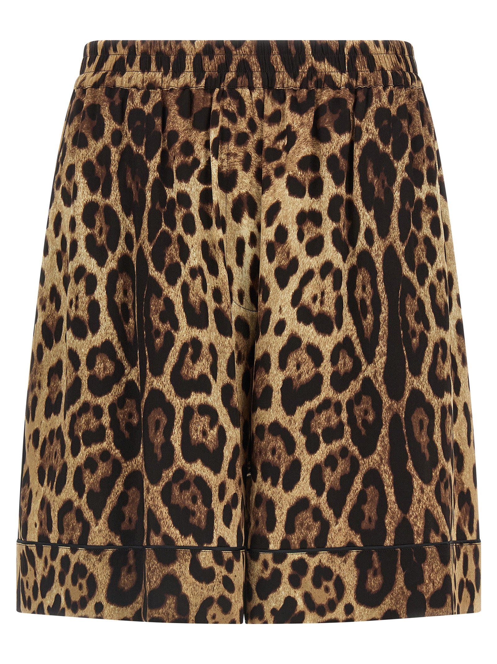 Dolce & Gabbana Brown Silk Bermuda Women's Shorts