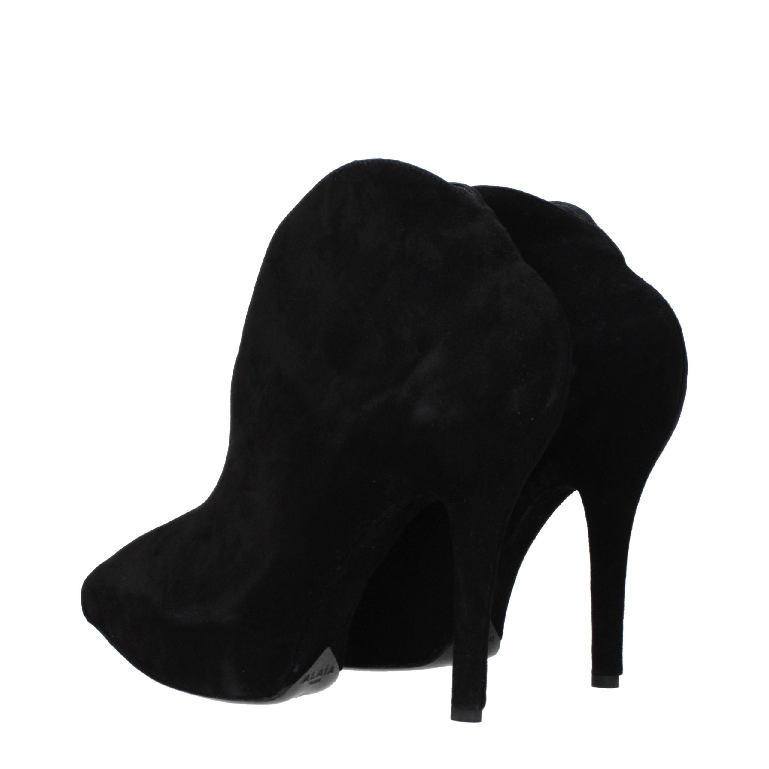 Alaïa Black Leather Ankle Women's Boots