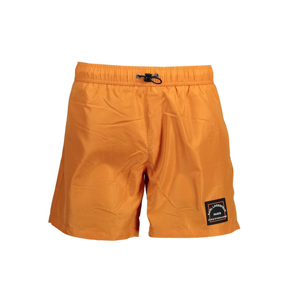 Karl Lagerfeld Arancione Polyester Men's Swimwear Men's Boxer