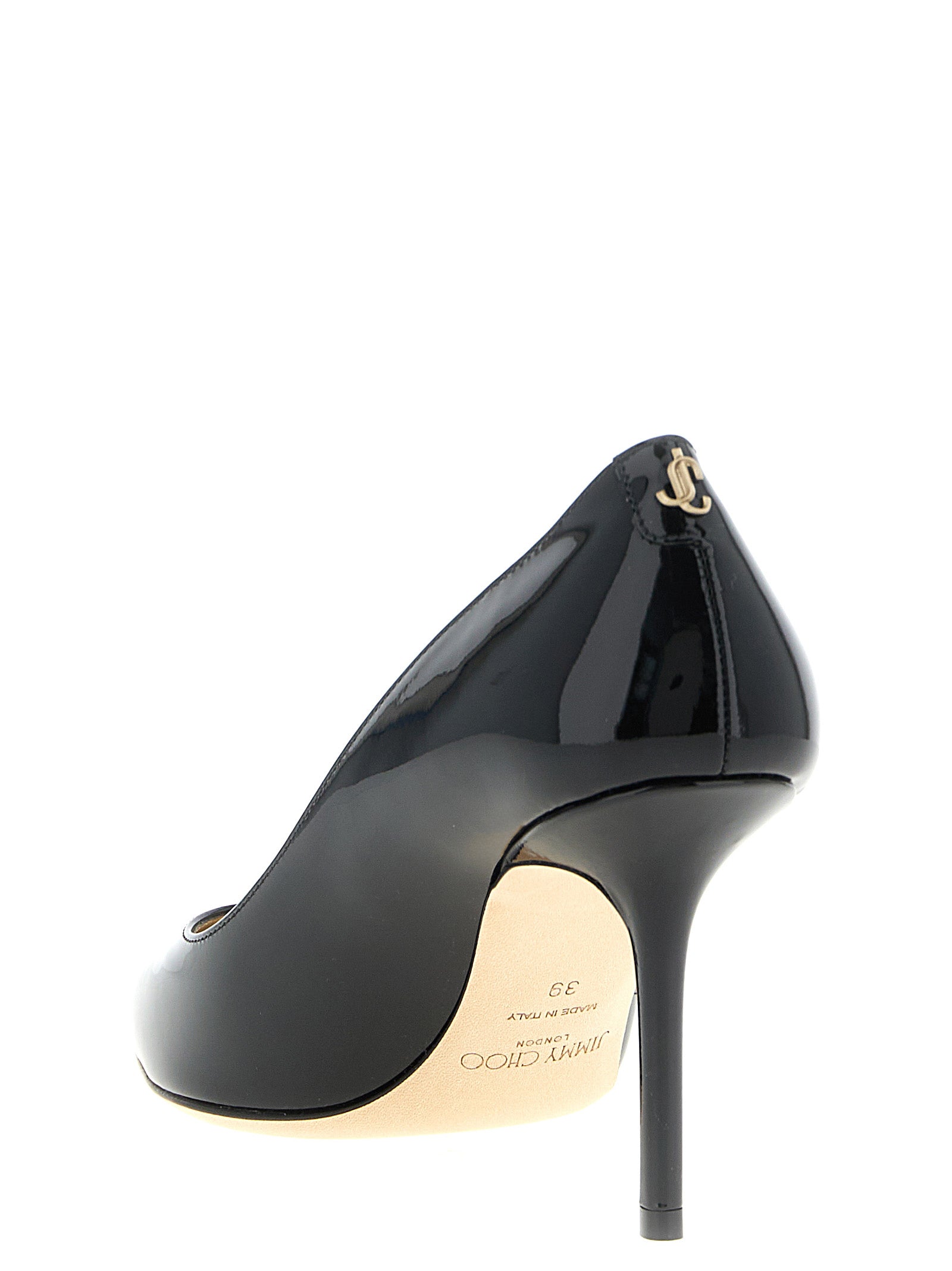 Jimmy Choo Black Leather High Heel Women's Pumps