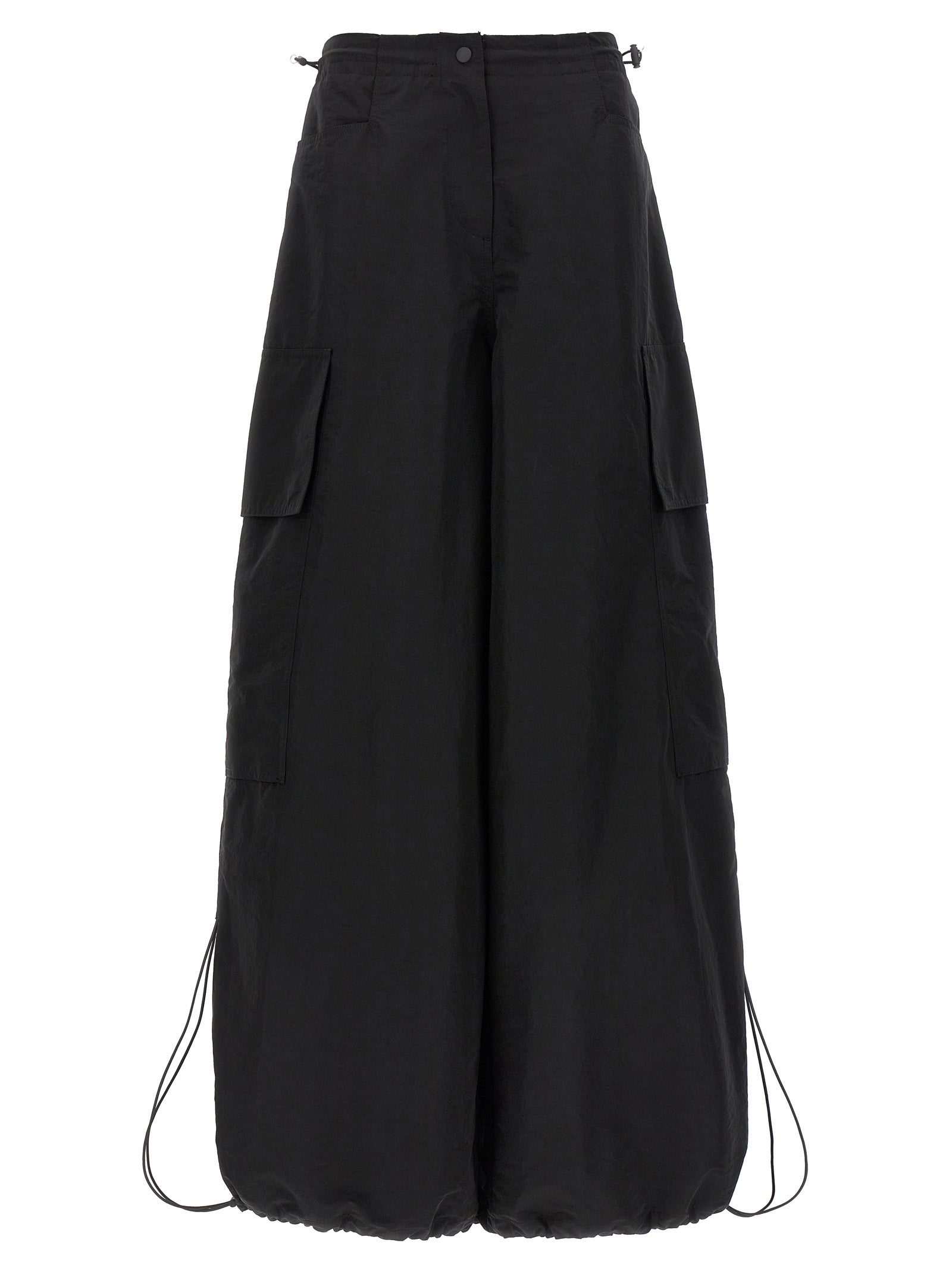 Palm Angels Black Polyamide Casual Women's Pants