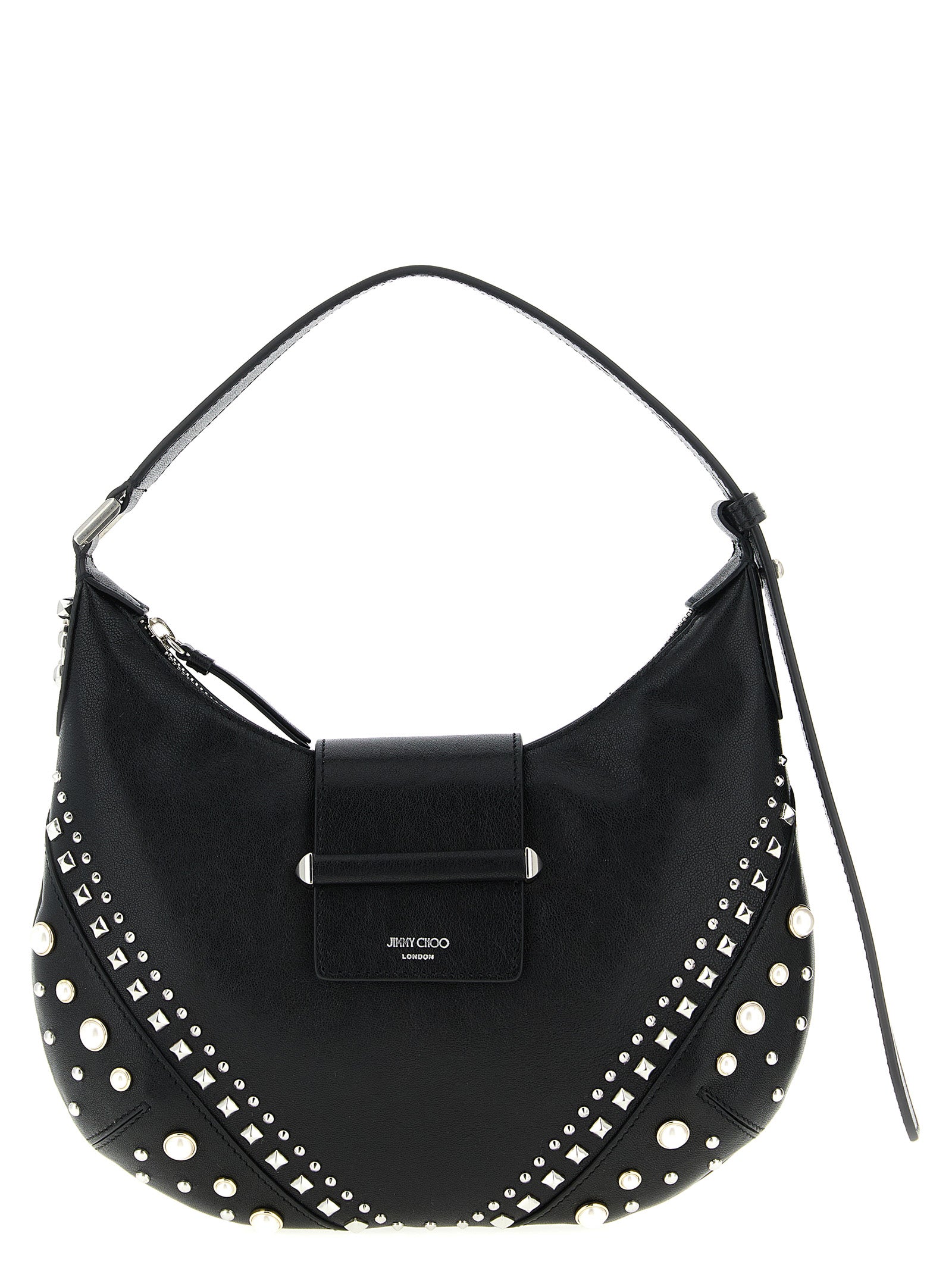 Jimmy Choo White Lamb Leather Shoulder Women's Bag