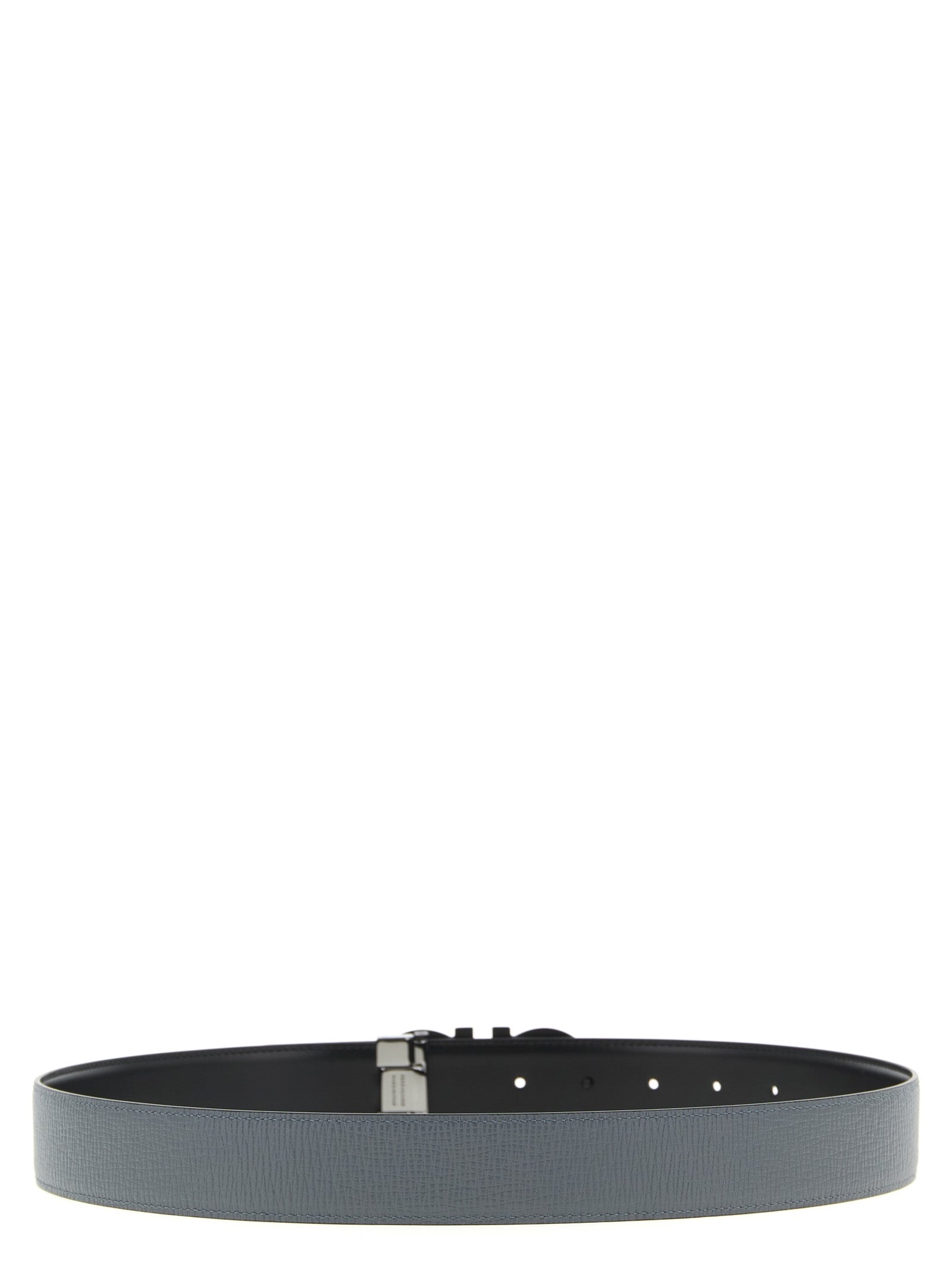 Ferragamo Gray Calfskin Regular Men's Belt