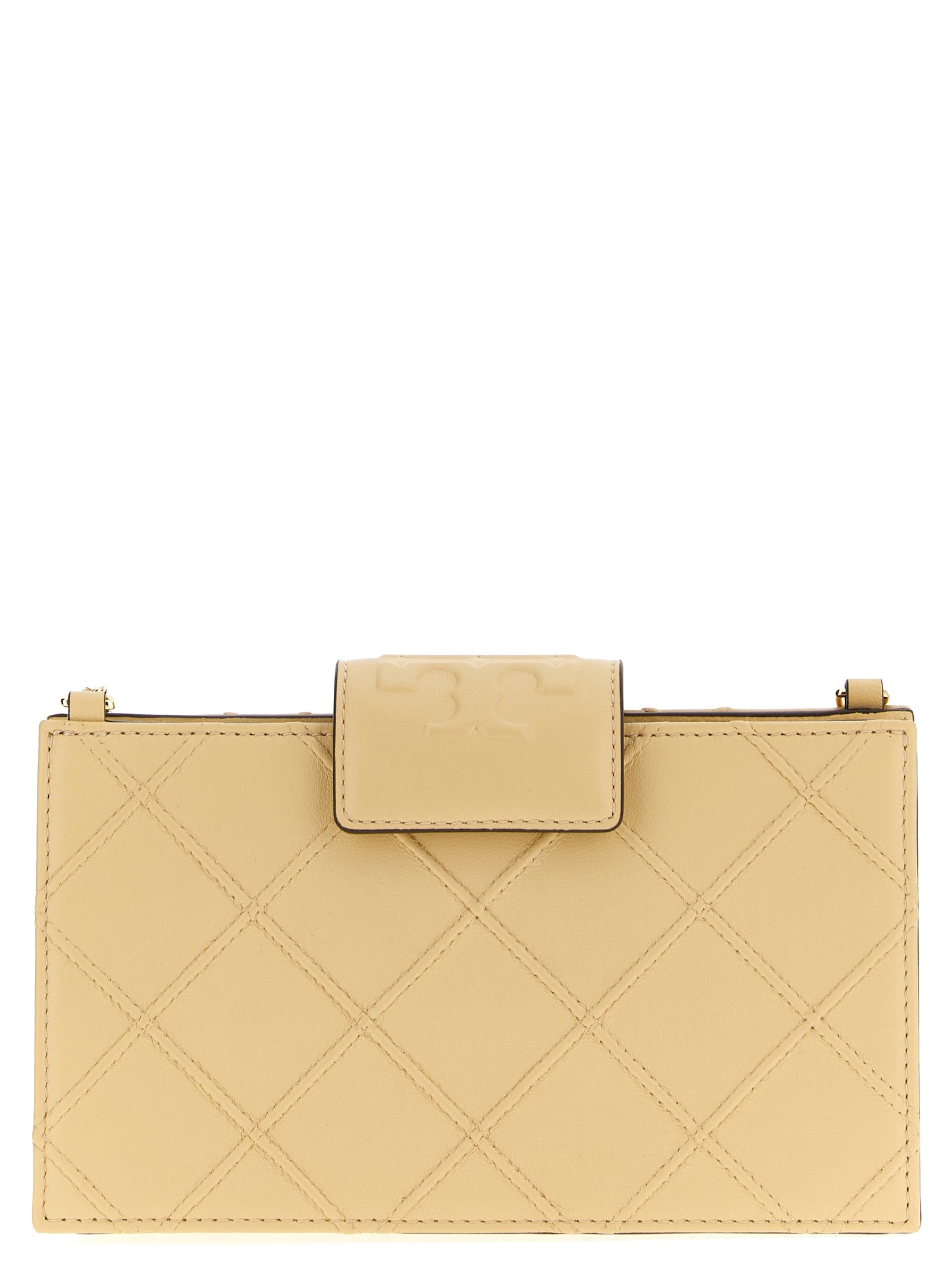 Tory Burch Beige Lamb Leather Women's Cardholder