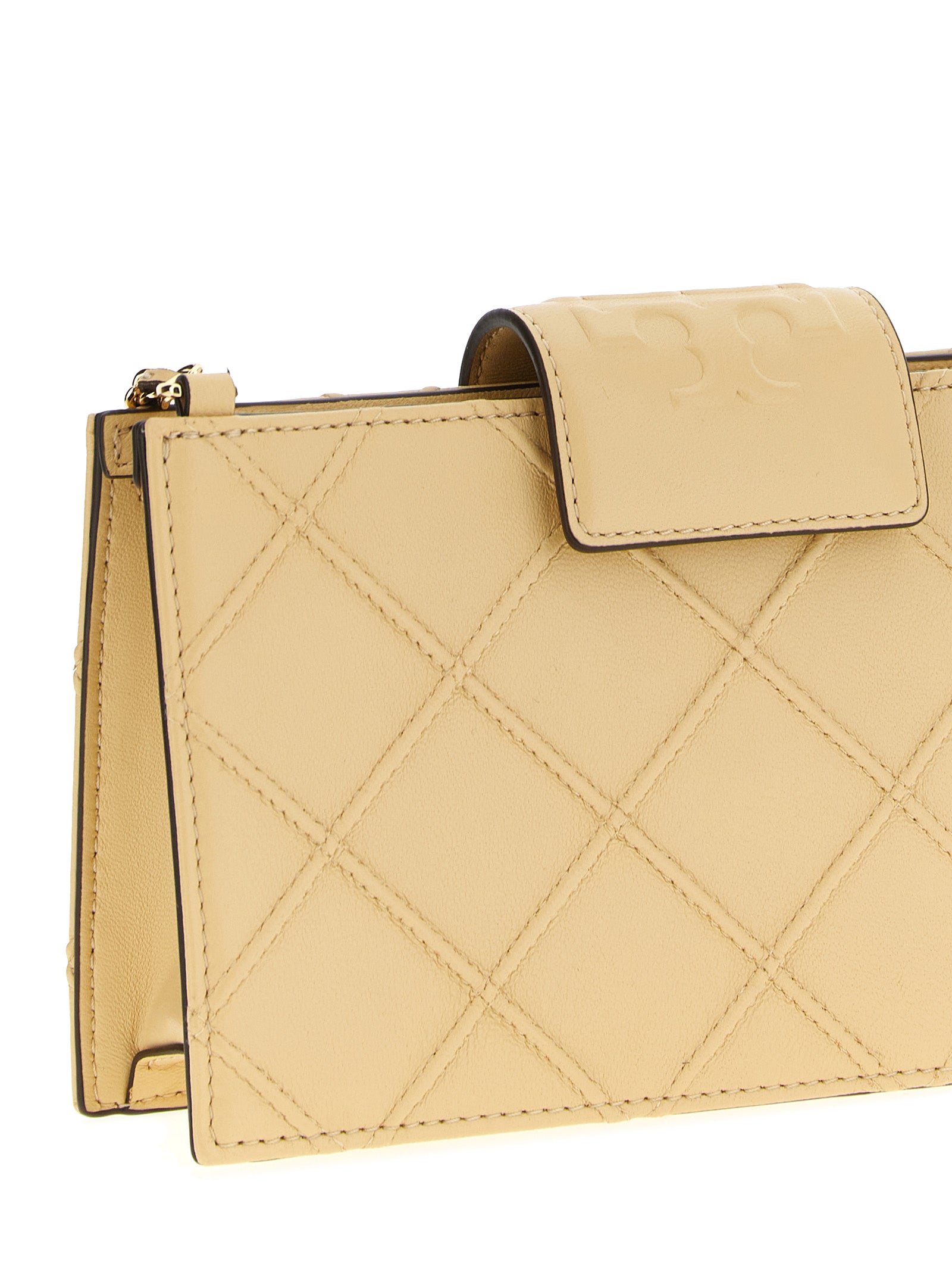Tory Burch Beige Lamb Leather Women's Cardholder