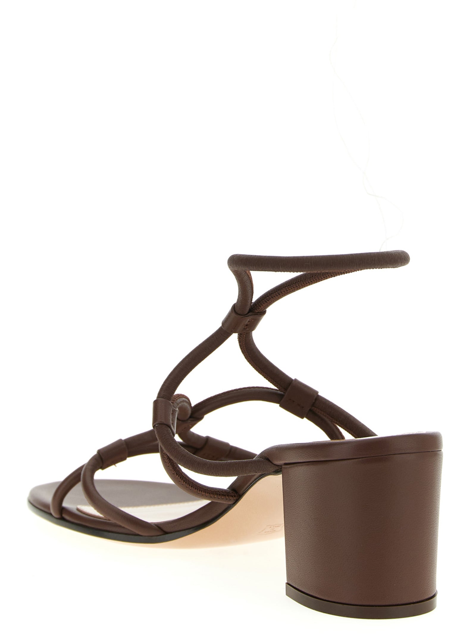 Gianvito Rossi Brown Lamb Leather Platform Women's Sandals
