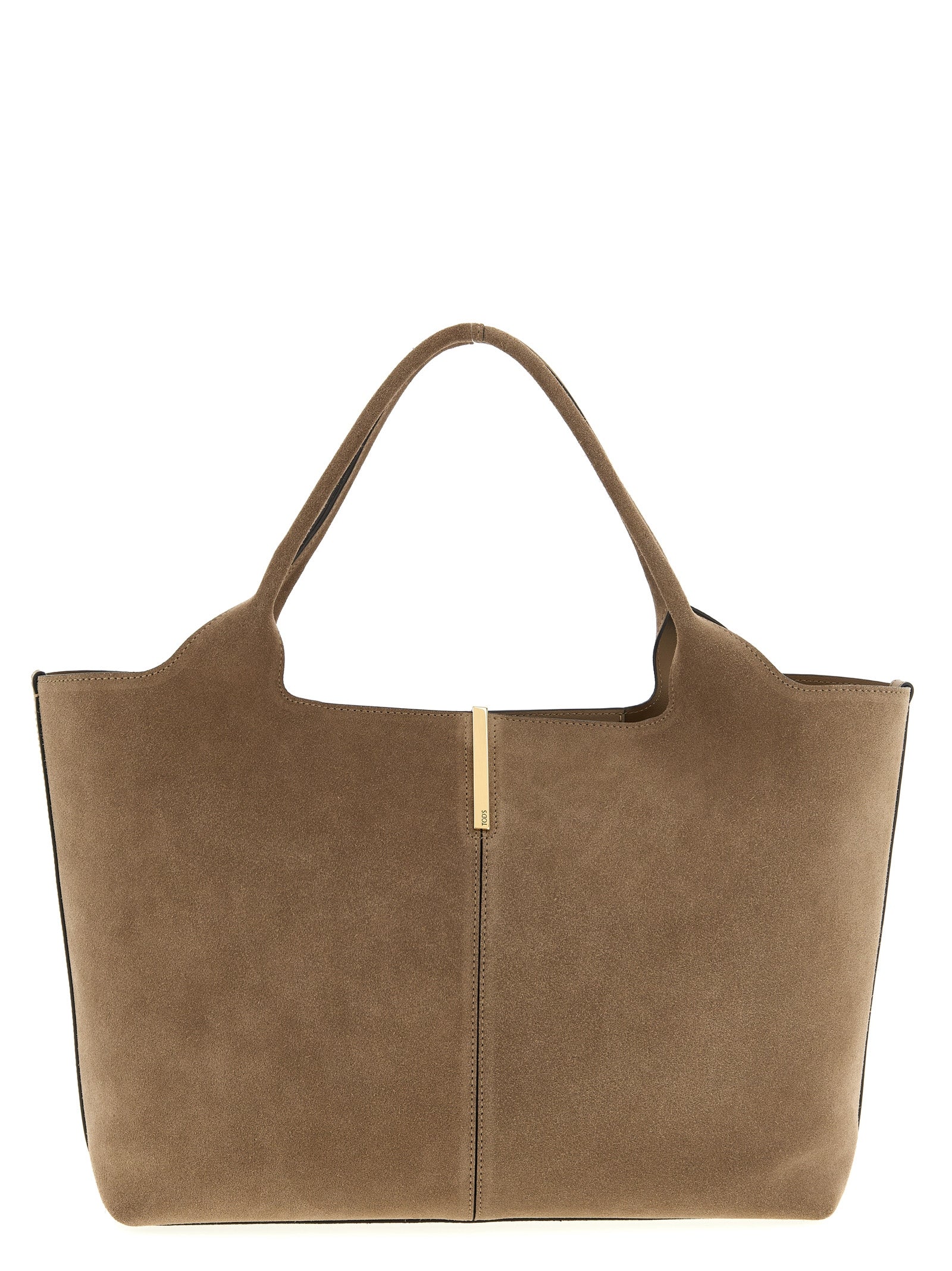 Tod's Beige Calfskin Tote Women's Bag