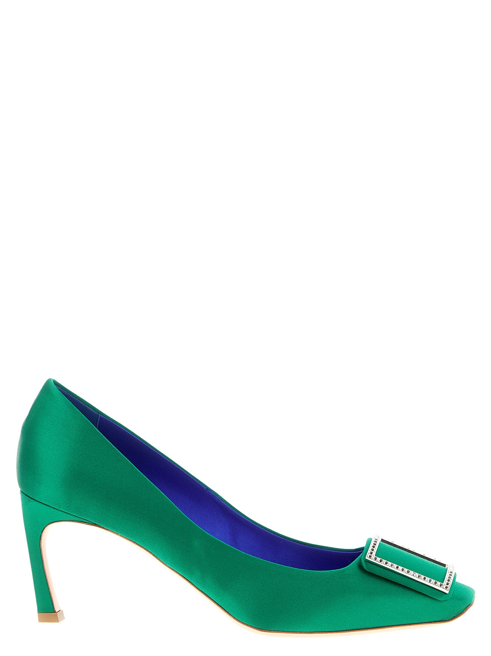 Roger Vivier Bicolor Viscose Mid Heel Women's Pumps
