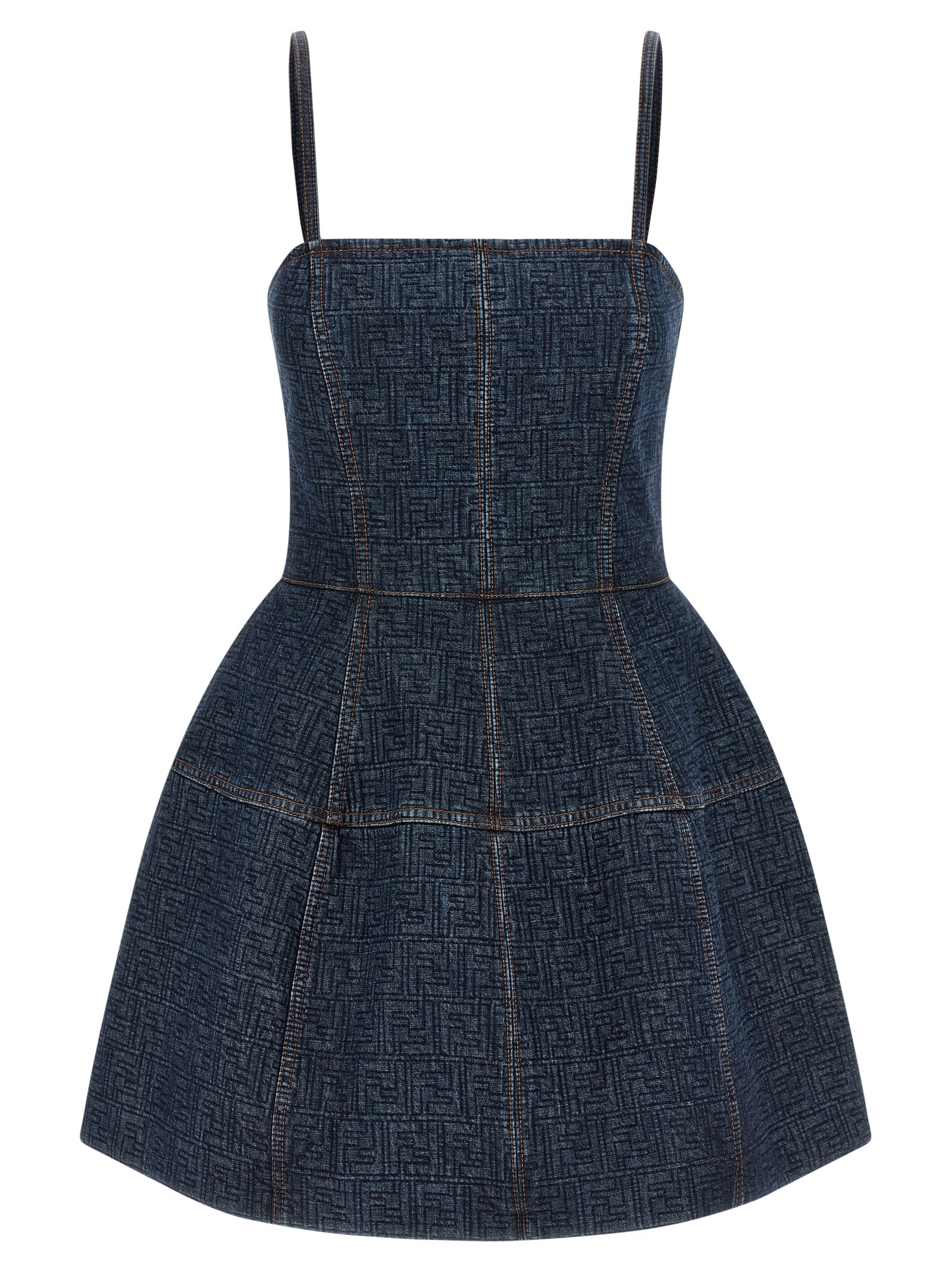 Fendi Blue Cotton Short Women's Dress