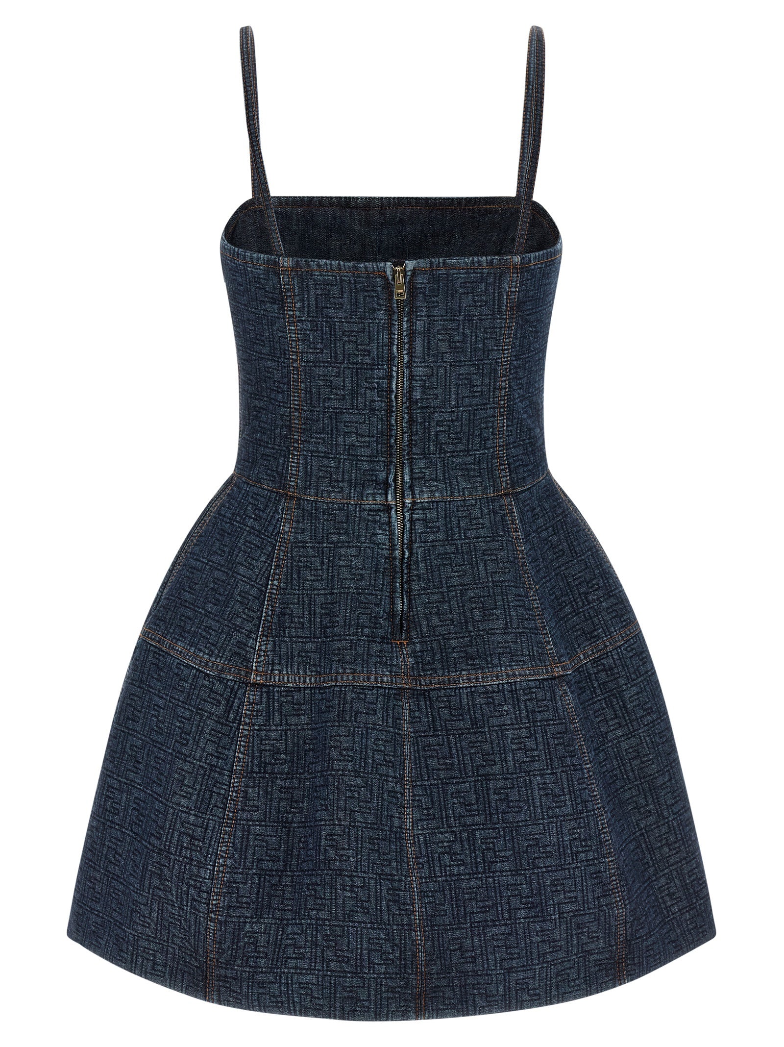 Fendi Blue Cotton Short Women's Dress