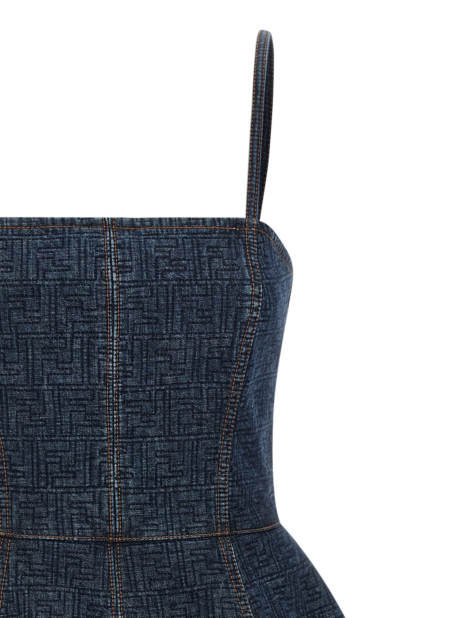 Fendi Blue Cotton Short Women's Dress