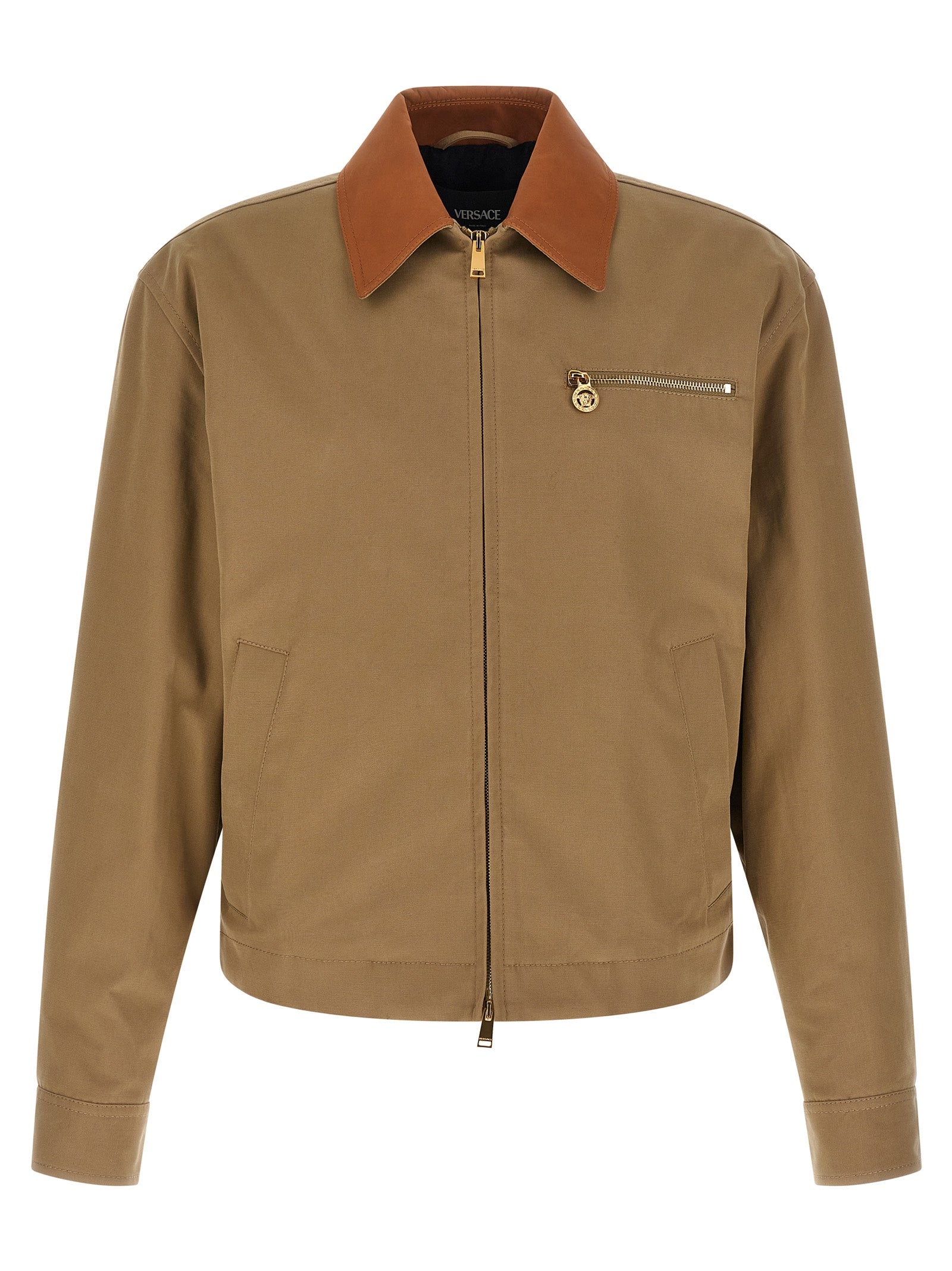 Versace Beige Cotton Men's Jacket