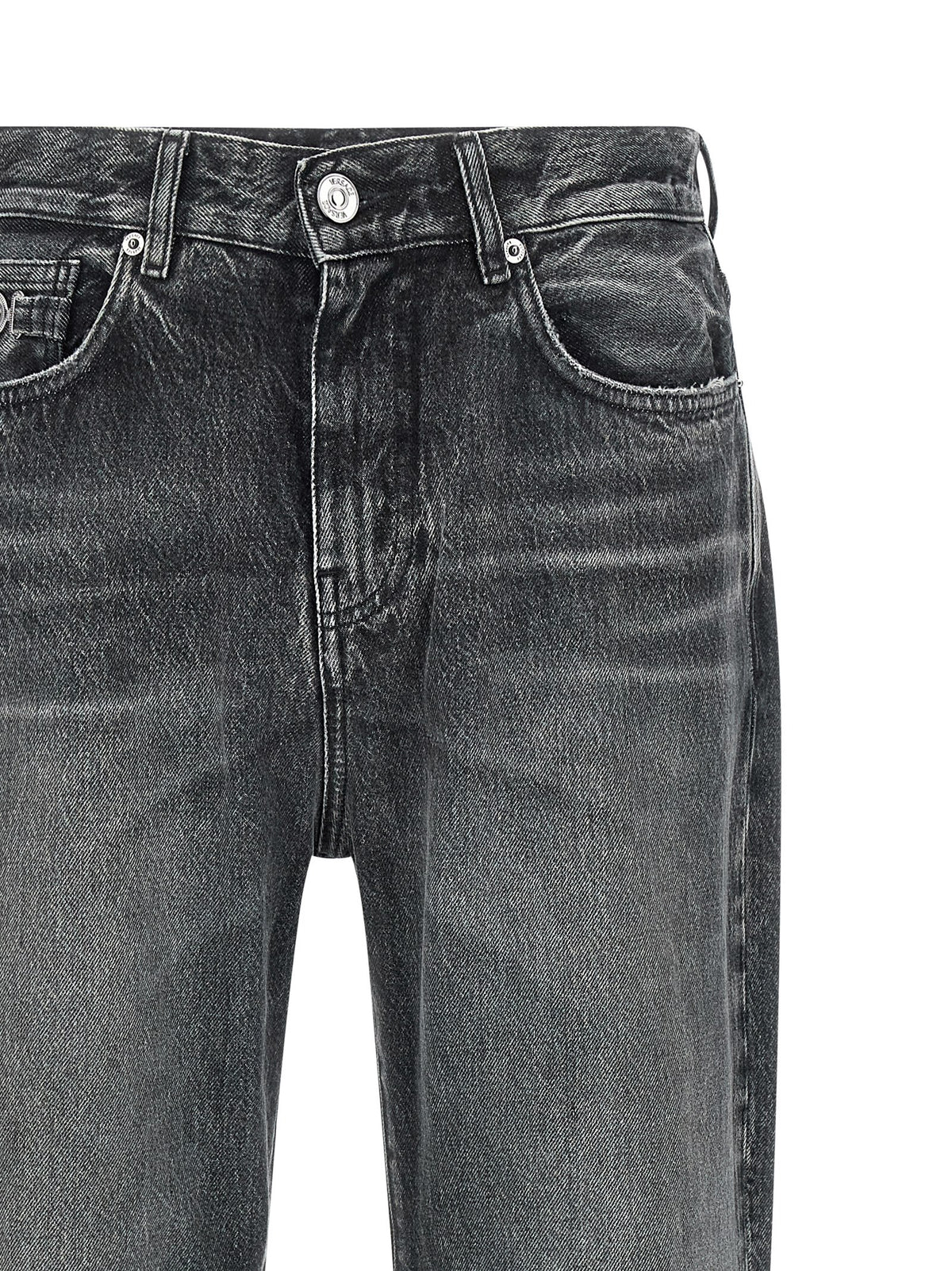 Versace Gray Cotton Straight-Leg Men's Jeans