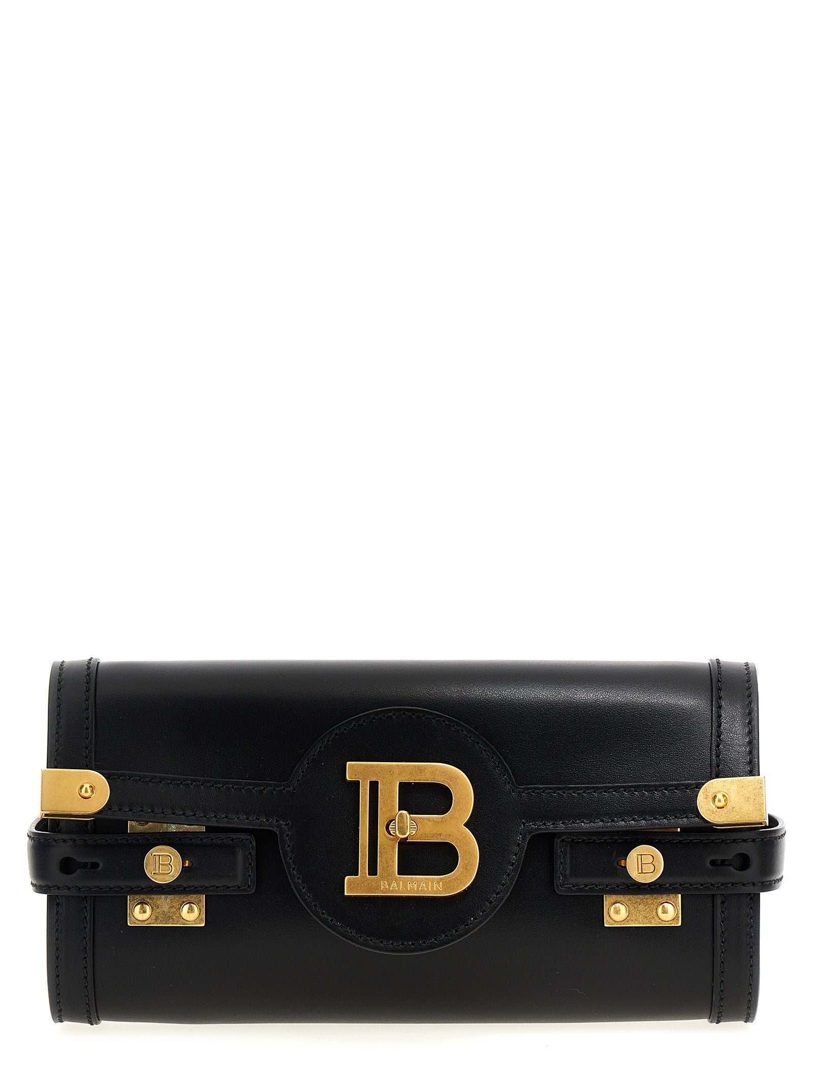 Balmain Black Calfskin Clutch Women's Bag