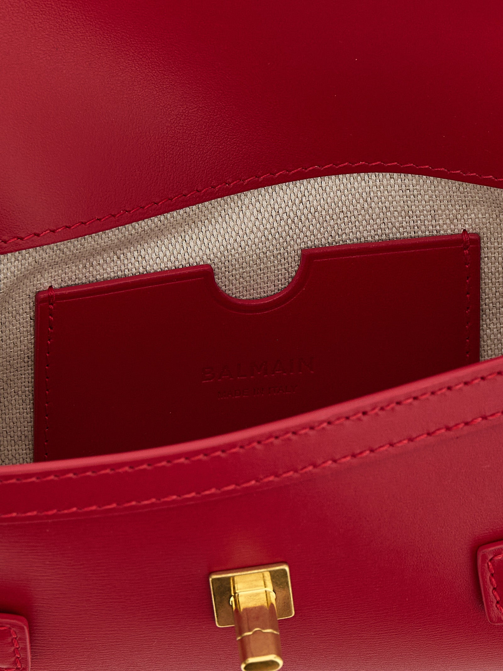 Balmain Fuchsia Calfskin Clutch Women's Bag