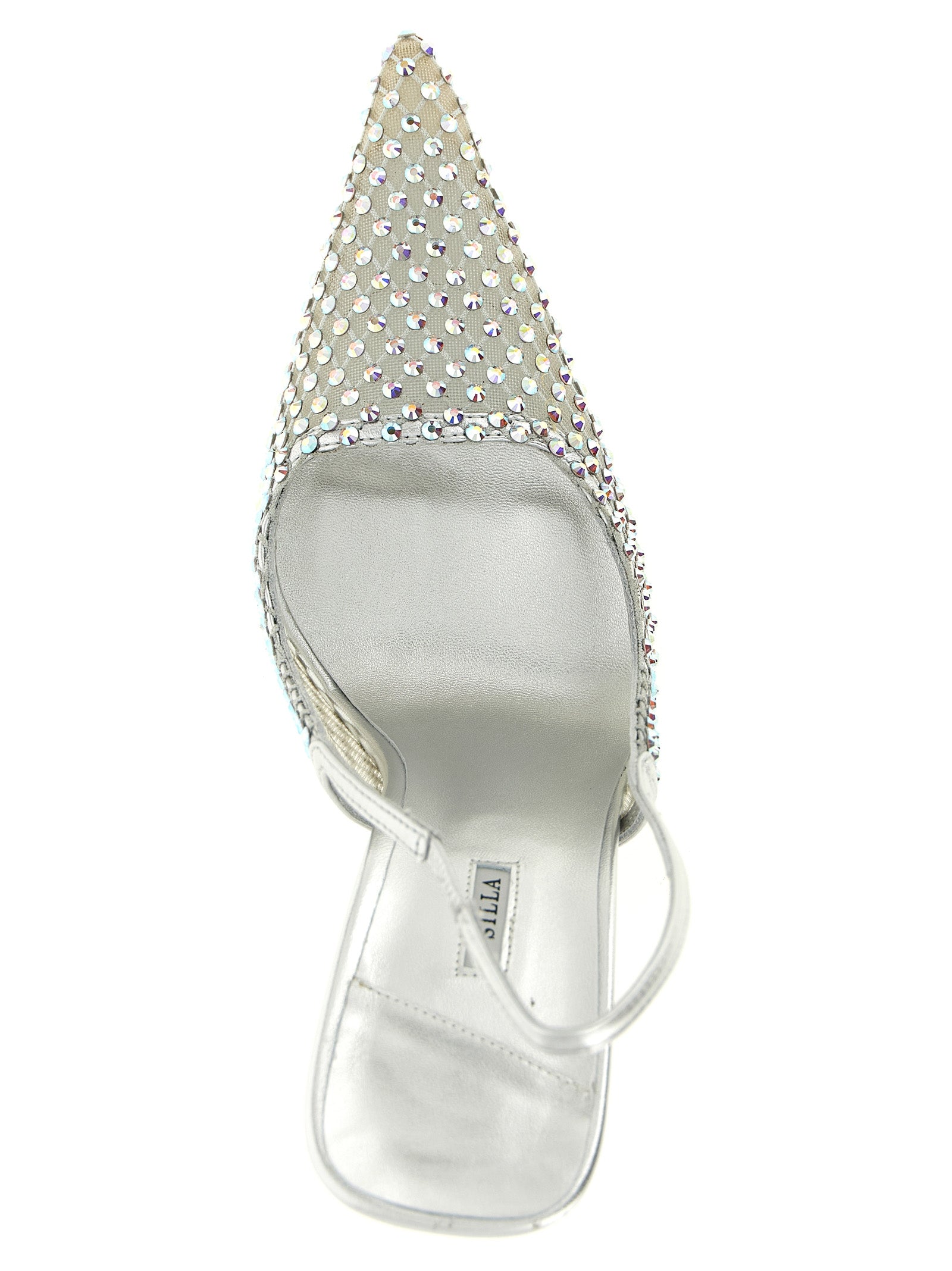 LE SILLA Silver Polyester High Heel Women's Pumps