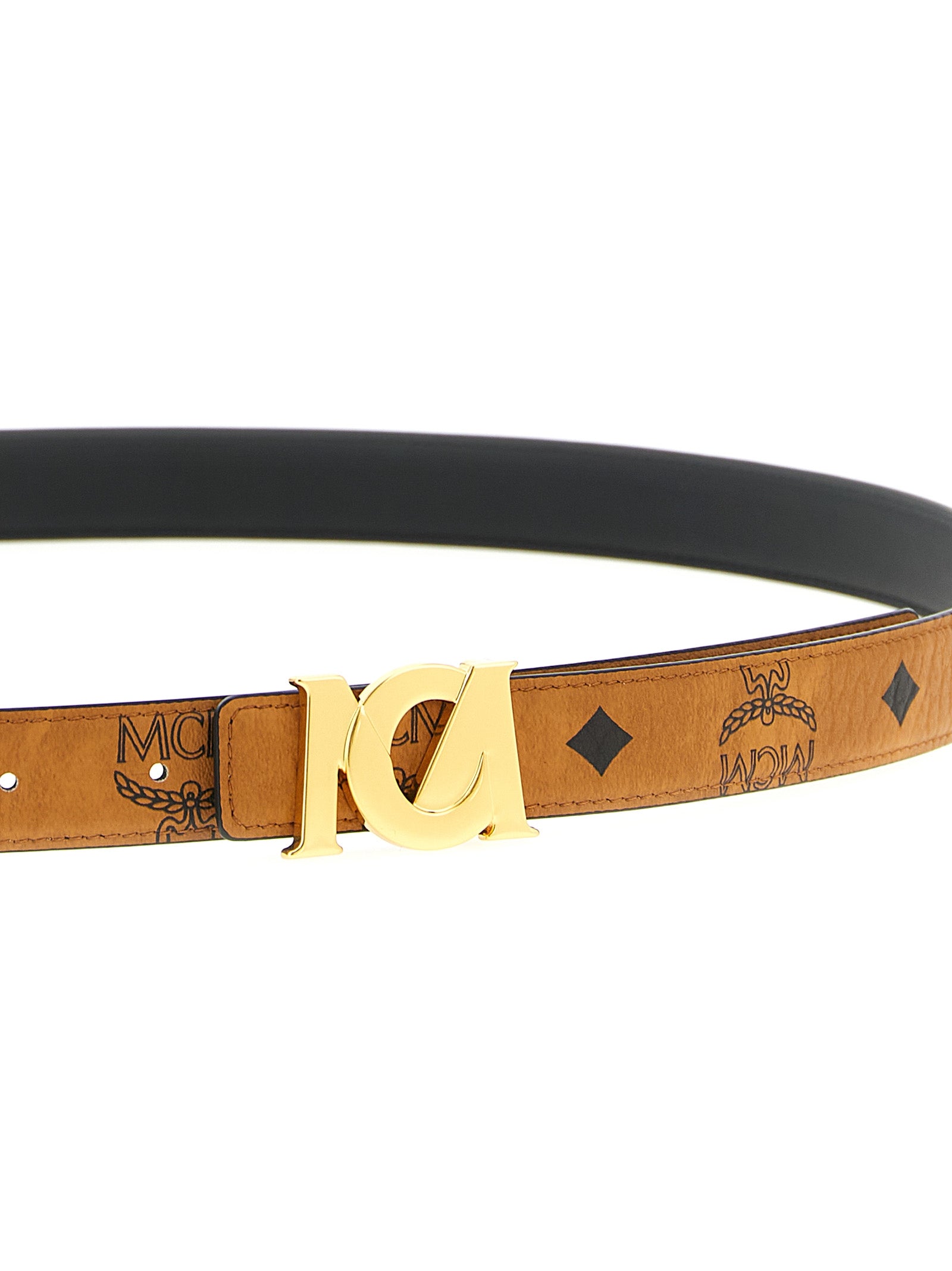MCM Brown Polyethylene Regular Women's Belt